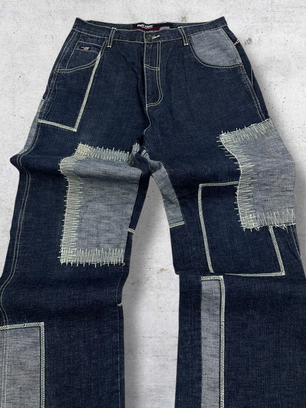 Hysteric Glamour VINTAGE PHAT FARM 90S OG JAPAN DESIGNER PATCHWORK DENIM Size US 32 / EU 48 - 4 Thumbnail