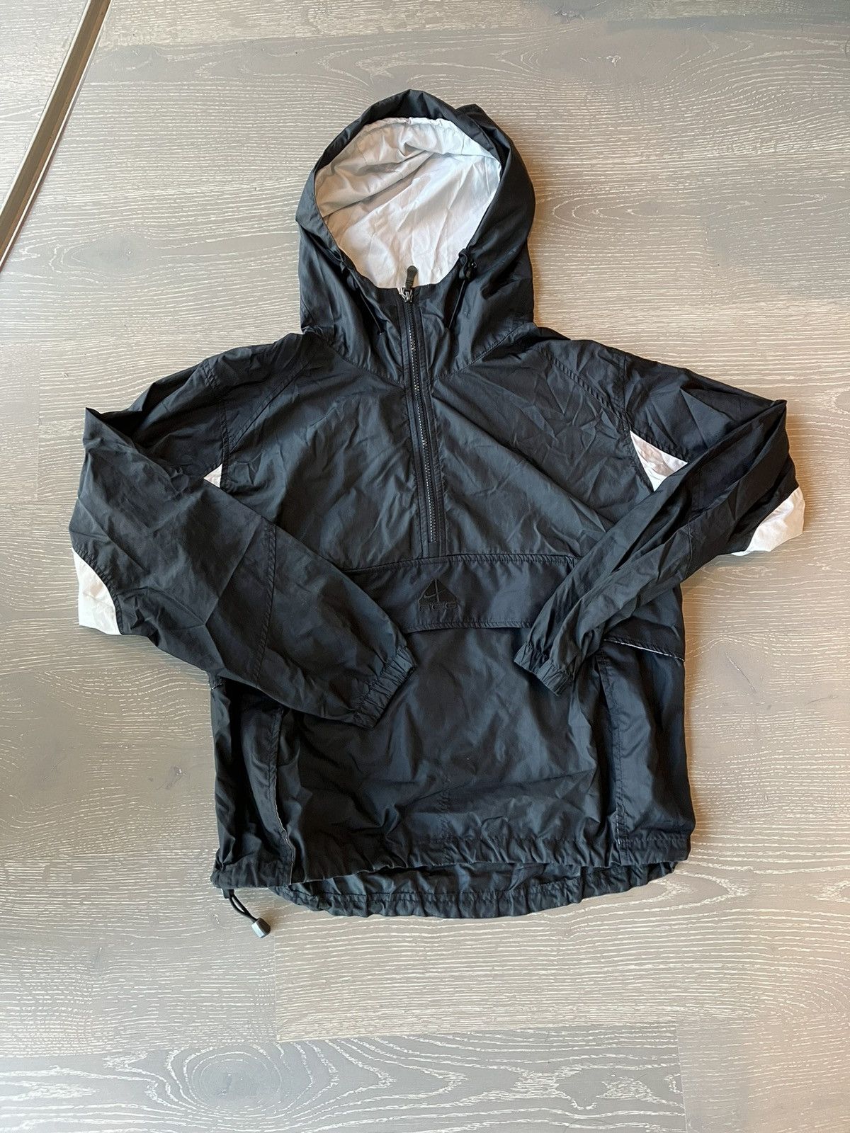 image of Vintage Nike Acg Nylon Anorak in Black, Men's (Size Large)