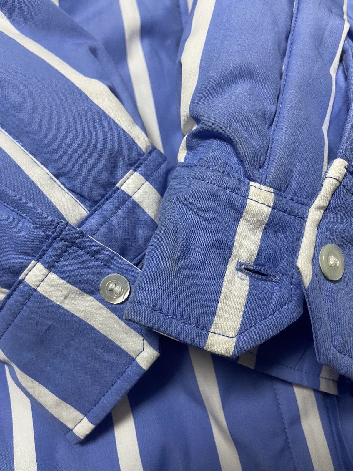 Vetements BNWT) S Vetements Puffer striped shirt jacket Size US S / EU 44-46 / 1 - 3 Thumbnail