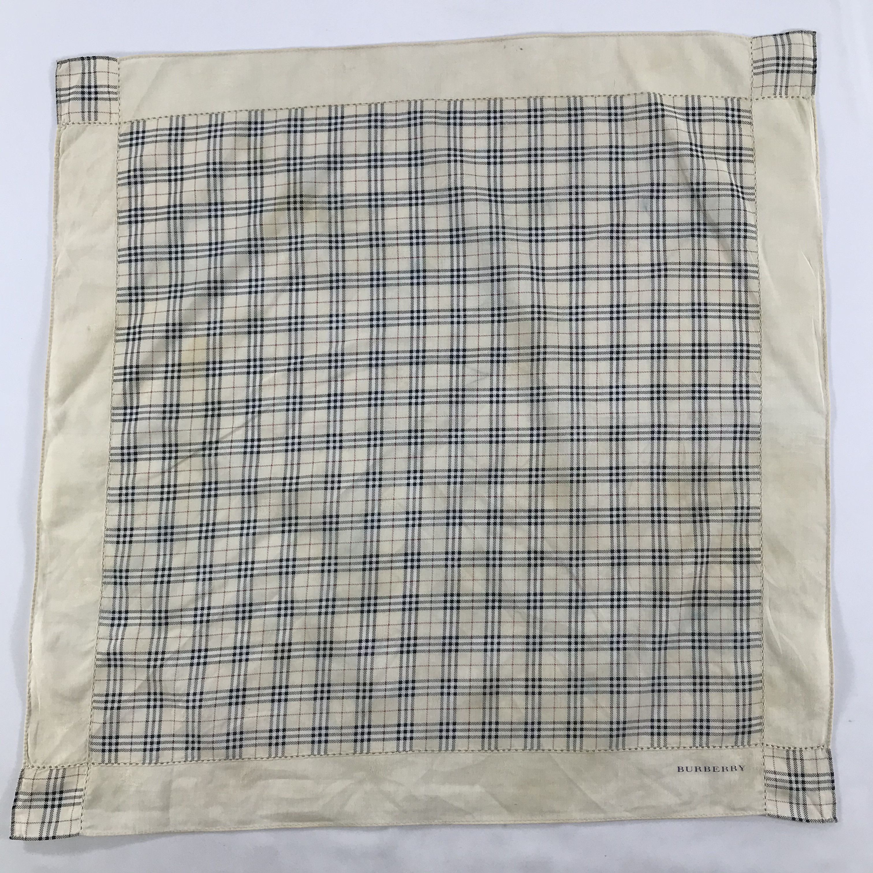 Burberry × Vintage Burberry Bandana / Handkerchief / Neckerchief -S1762 Size ONE SIZE - 1 Thumbnail