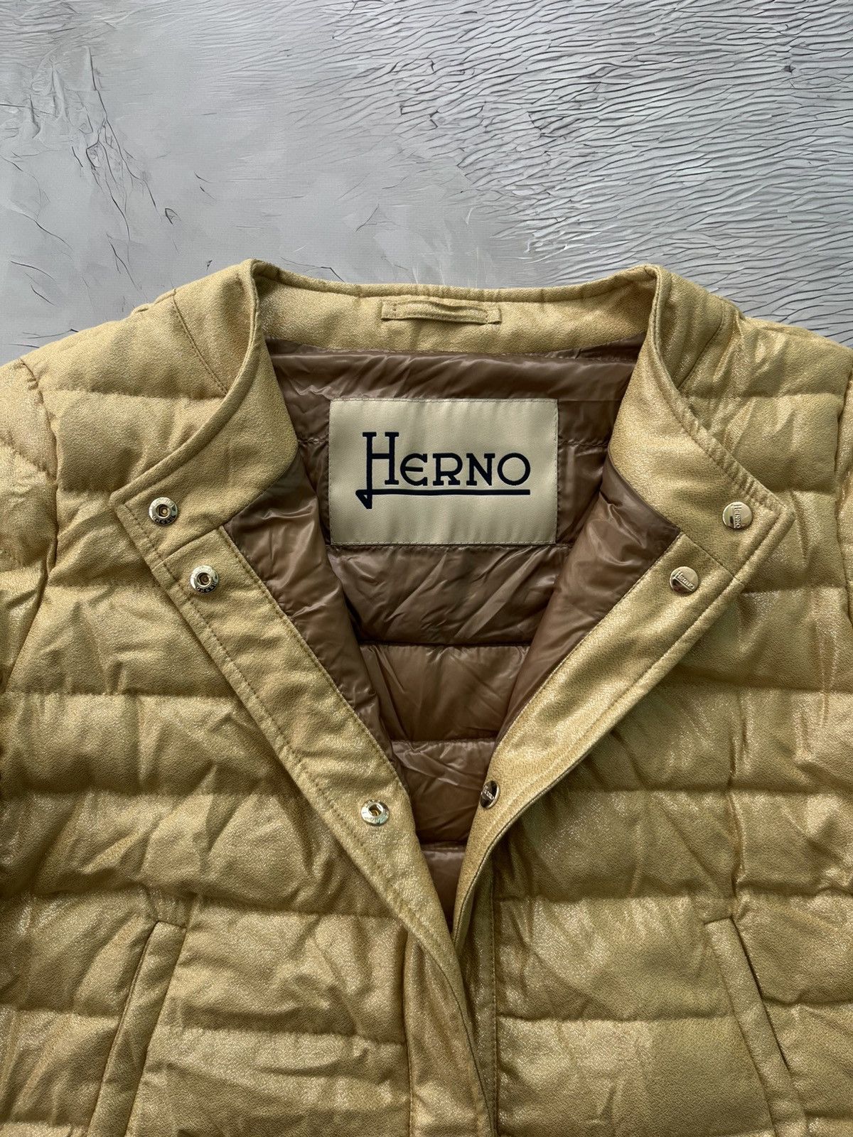Herno HERNO Lurex Quilted Down Jacket Size: 42 Size L / US 10 / IT 46 - 5 Thumbnail