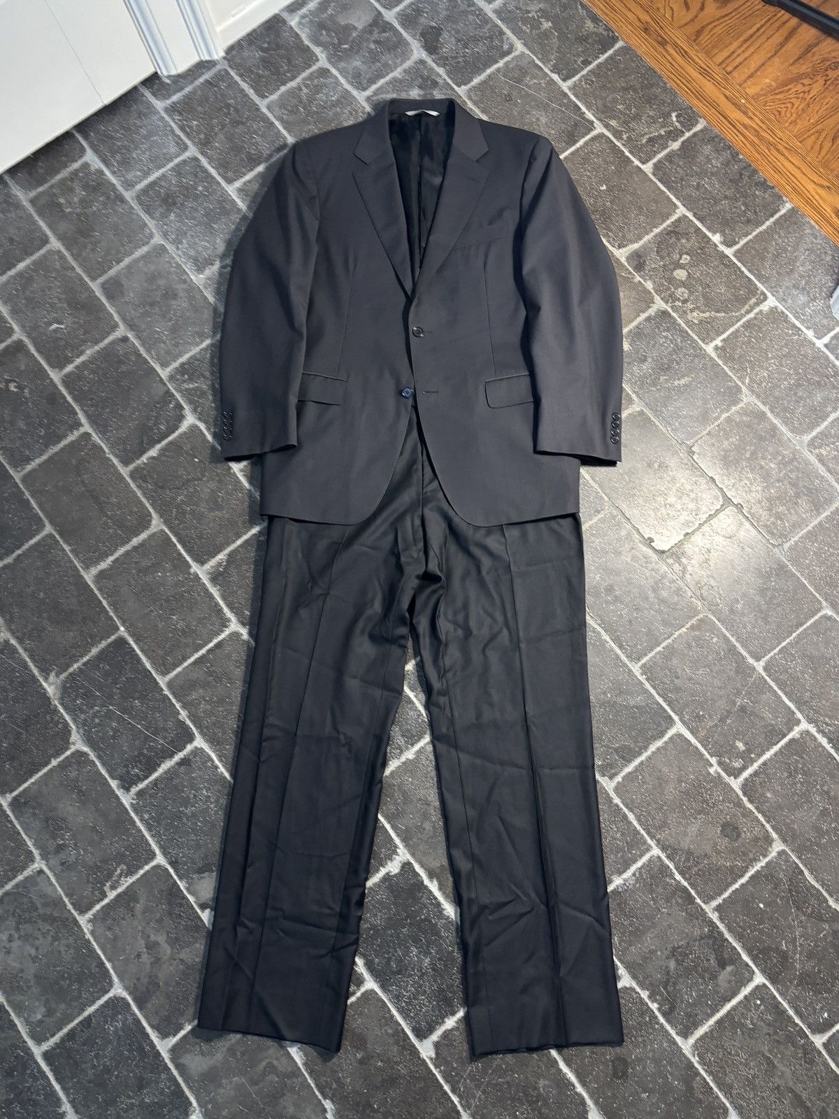 Canali Suit Two Piece Suit Made in Italy Designer Two Tone