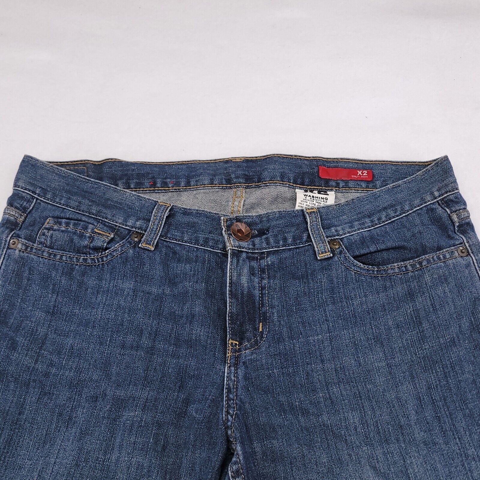 X2 X2 Button Zip Medium Wash Denim Jeans Womens Size 8 Blue Size 30" / US 8 / IT 44 - 1 Thumbnail