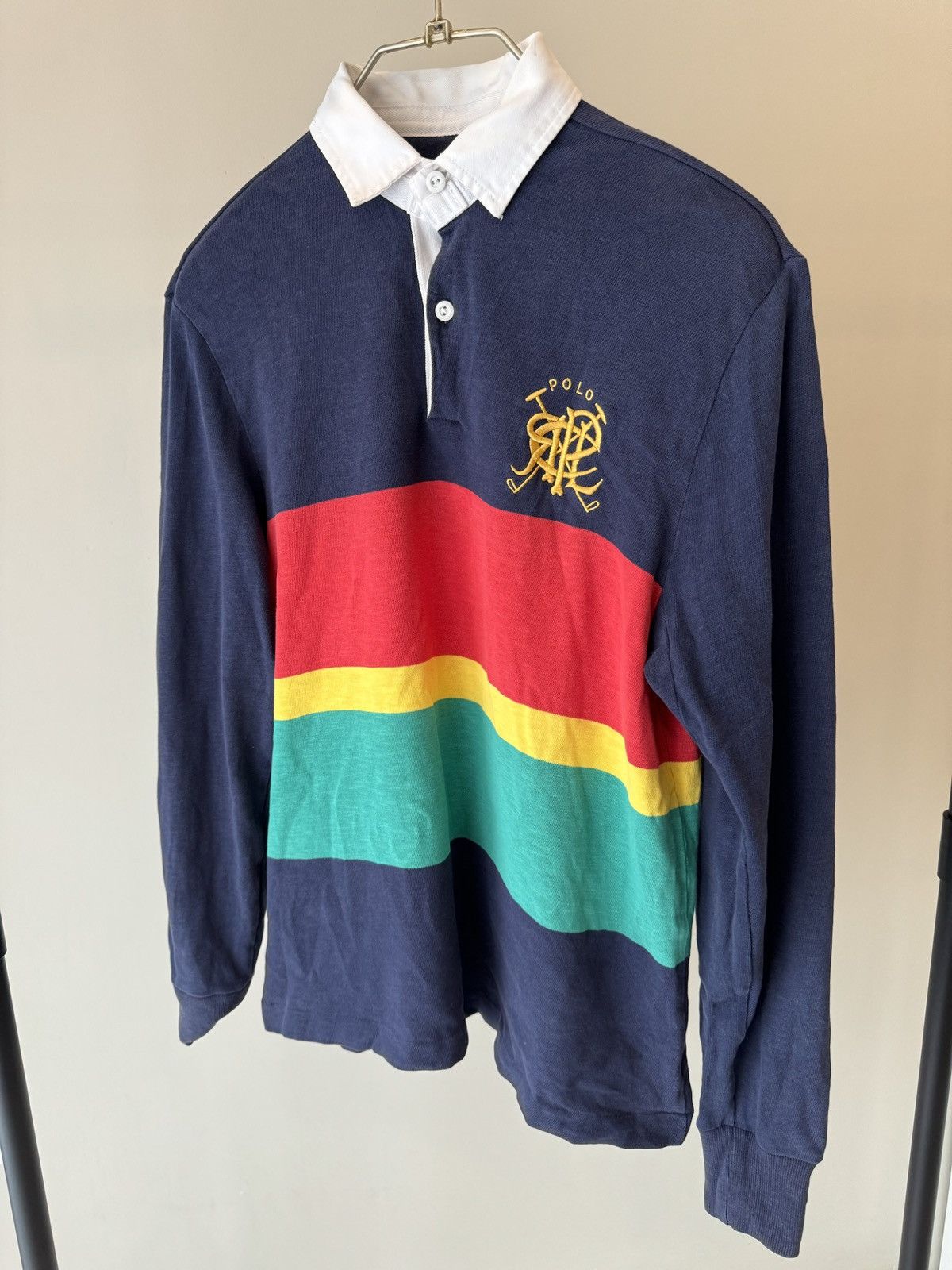Polo Ralph Lauren Ralph Lauren Vintage Rugby Rasta Size US S / EU 44-46 / 1 - 1 Thumbnail