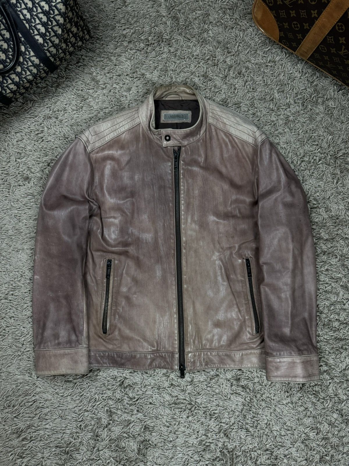 Karl Lagerfeld Karl Lagerfeld leather jacket original casual item Size US L / EU 52-54 / 3 - 1 Thumbnail