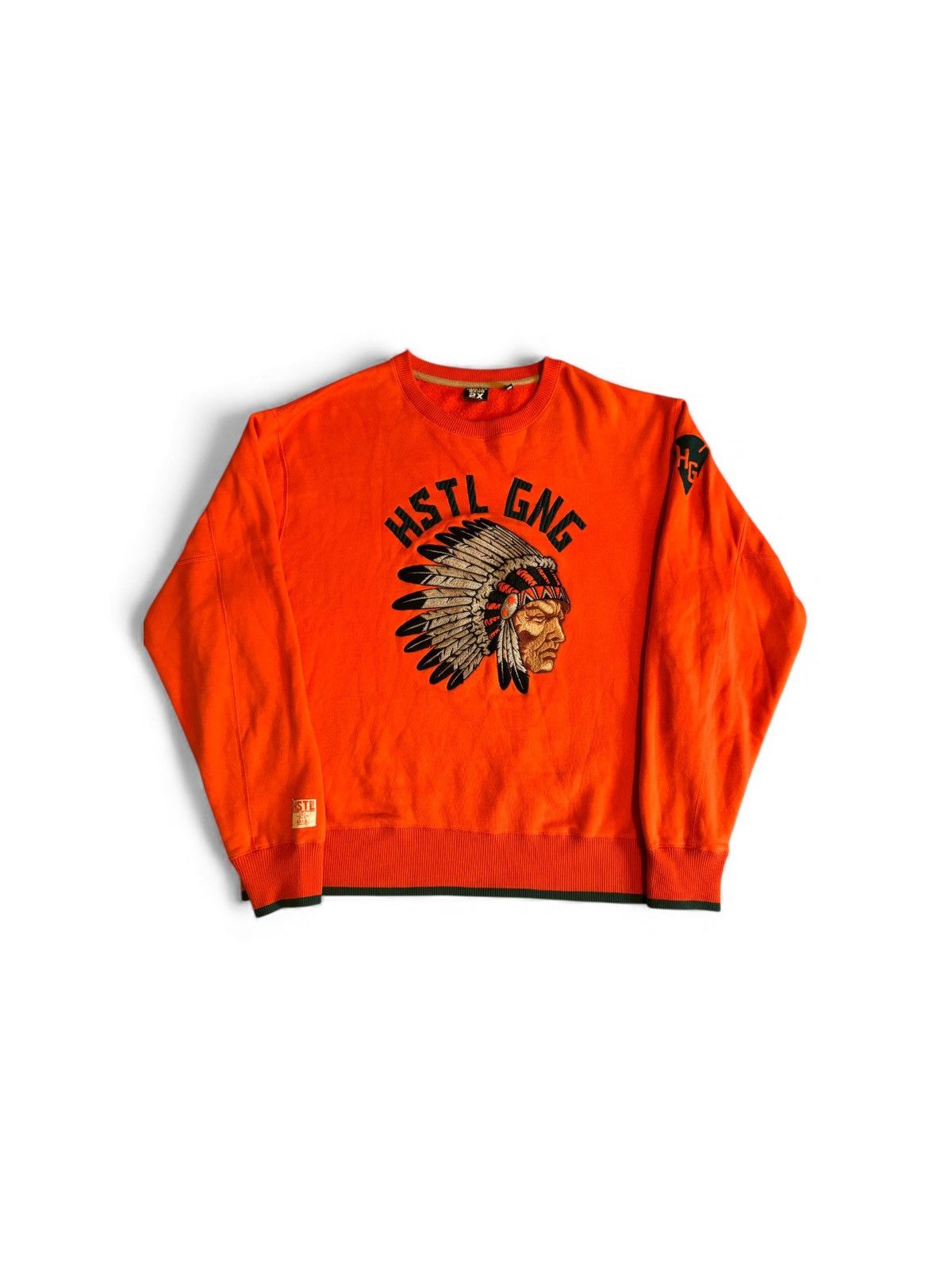 Other Hustle Gang Chief Sweatshirt 2X Orange Embroidered Native Size US XXL / EU 58 / 5 - 1 Thumbnail