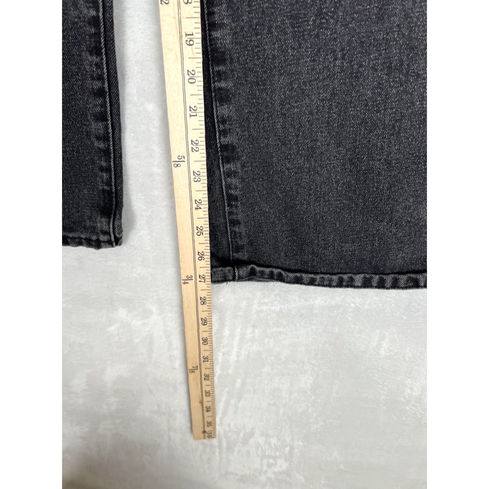 Vintage Edikted Wide Leg Jeans Womens Small Black Charcoal Wash Denim Size 28" / US 6 / IT 42 - 3 Thumbnail