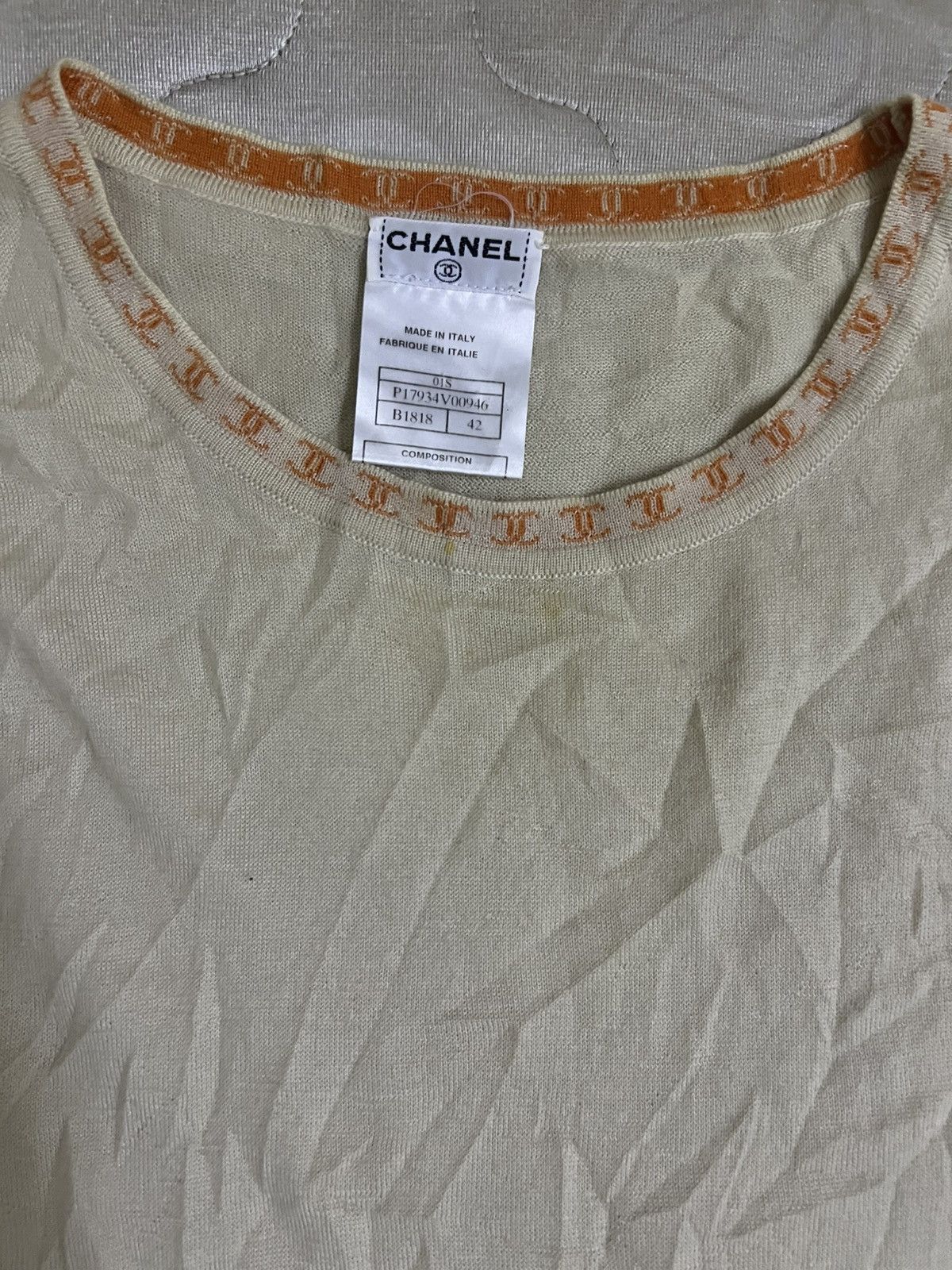 Chanel Archival CHANEL 2001S Cashmere Logo Trim Knit Tank TopSize42 Size M / US 6-8 / IT 42-44 - 6 Thumbnail