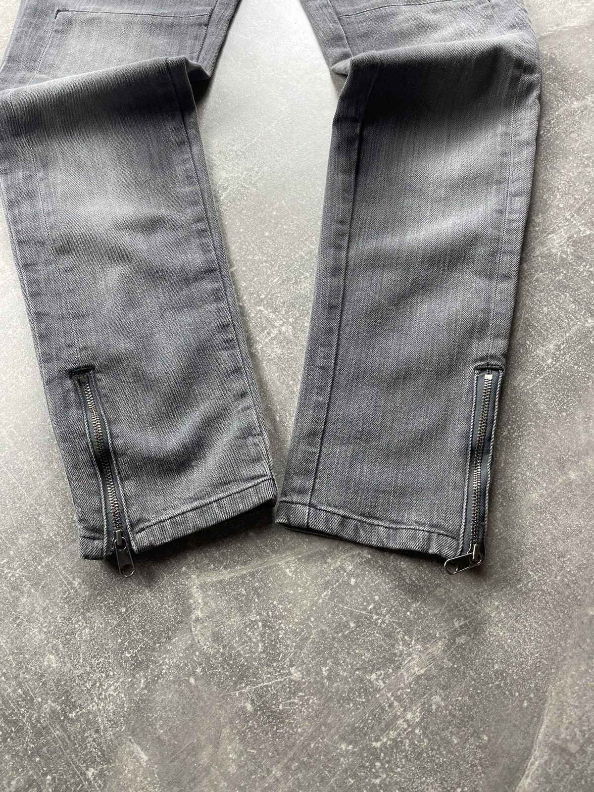 Maison Margiela MM6 Maison Martin Margiela Gray Slim Zip Ankle Jeans Size 28" / US 6 / IT 42 - 3 Thumbnail