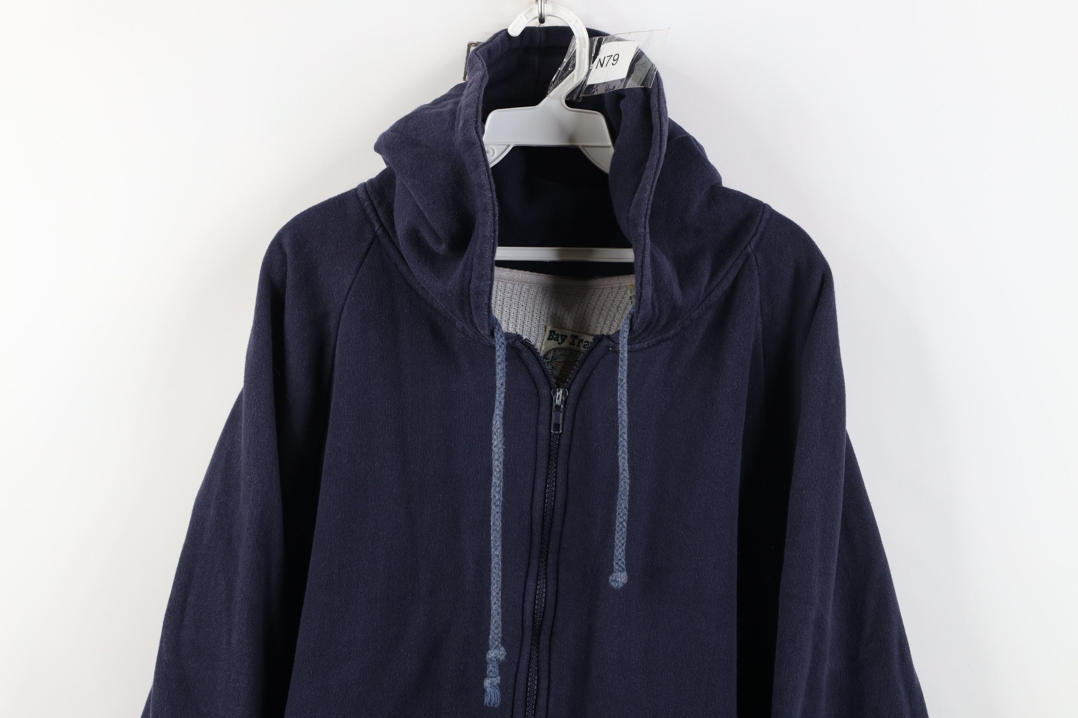 Vintage Vintage 90s Streetwear Thermal Waffle Knit Lined Hoodie Size US XXL / EU 58 / 5 - 2 Thumbnail