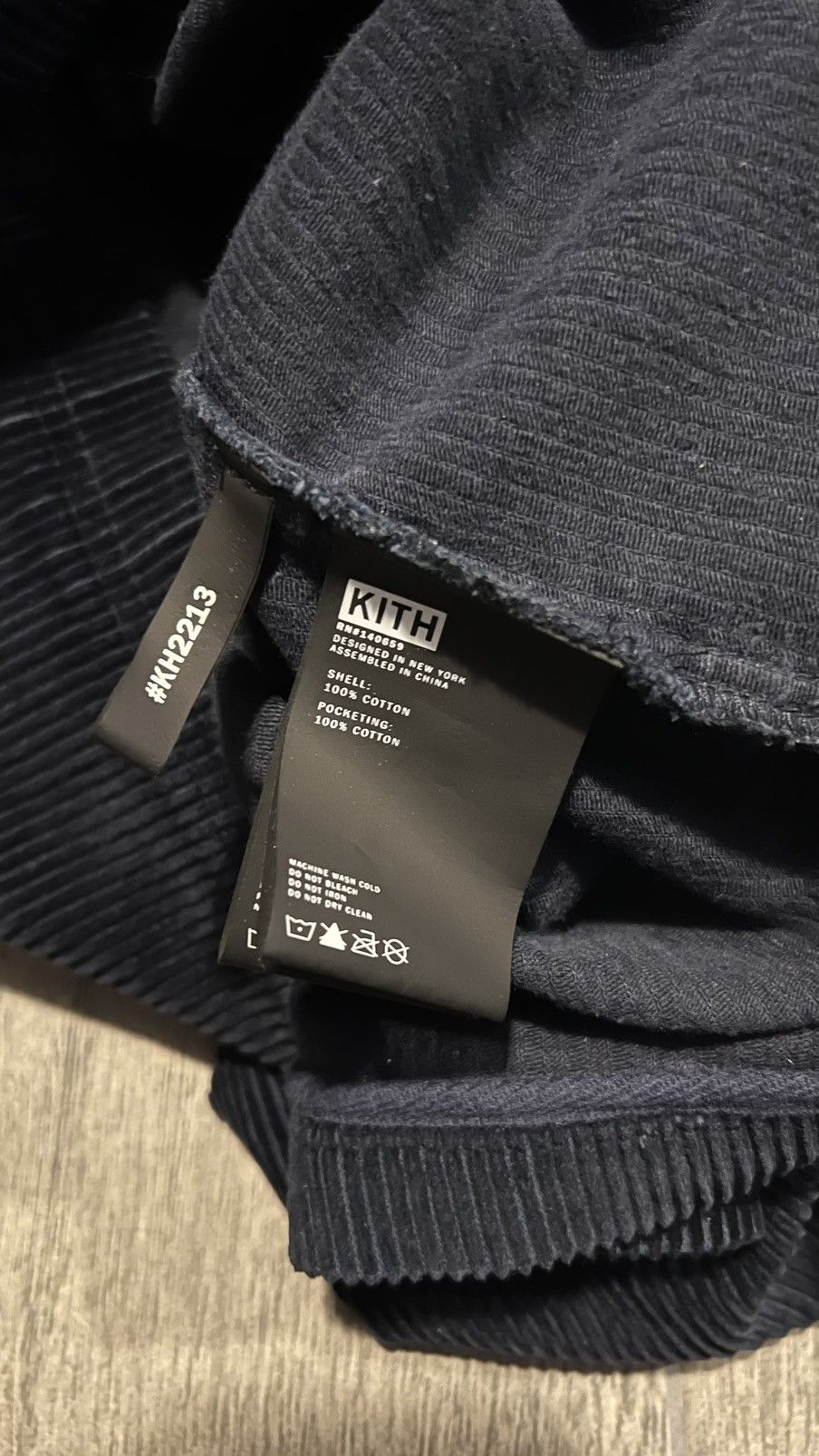 Kith KITH CORDUROY DOUBLE POCKET HOODIE - NAVY Size US XL / EU 56 / 4 - 3 Thumbnail