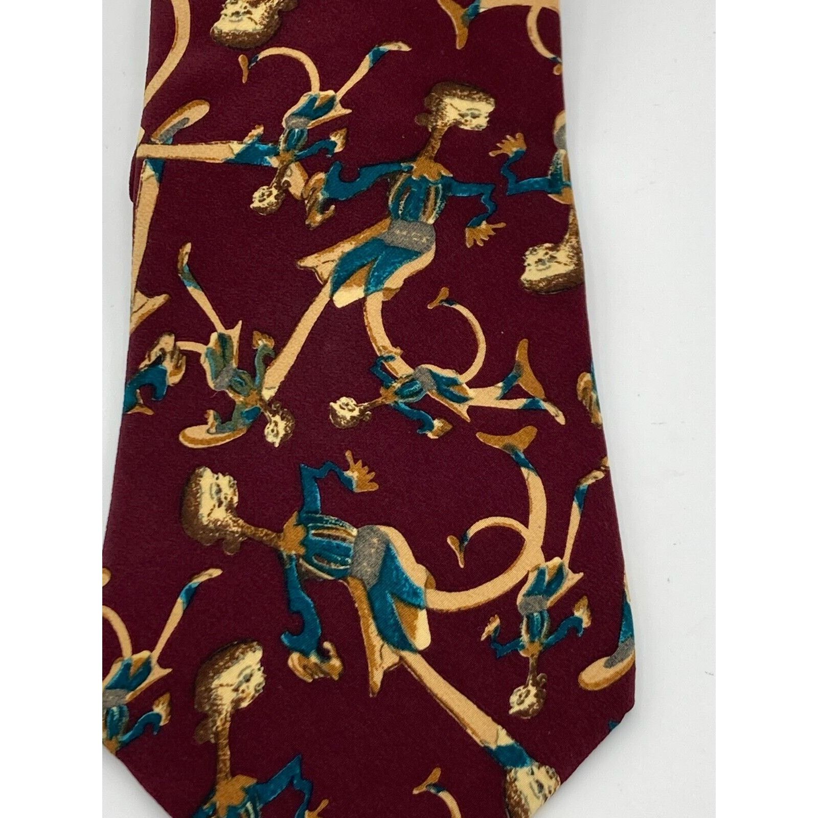 Other J. GARCIA Men's 100% Silk Tie Lady with Argyle Socks Size ONE SIZE - 3 Thumbnail