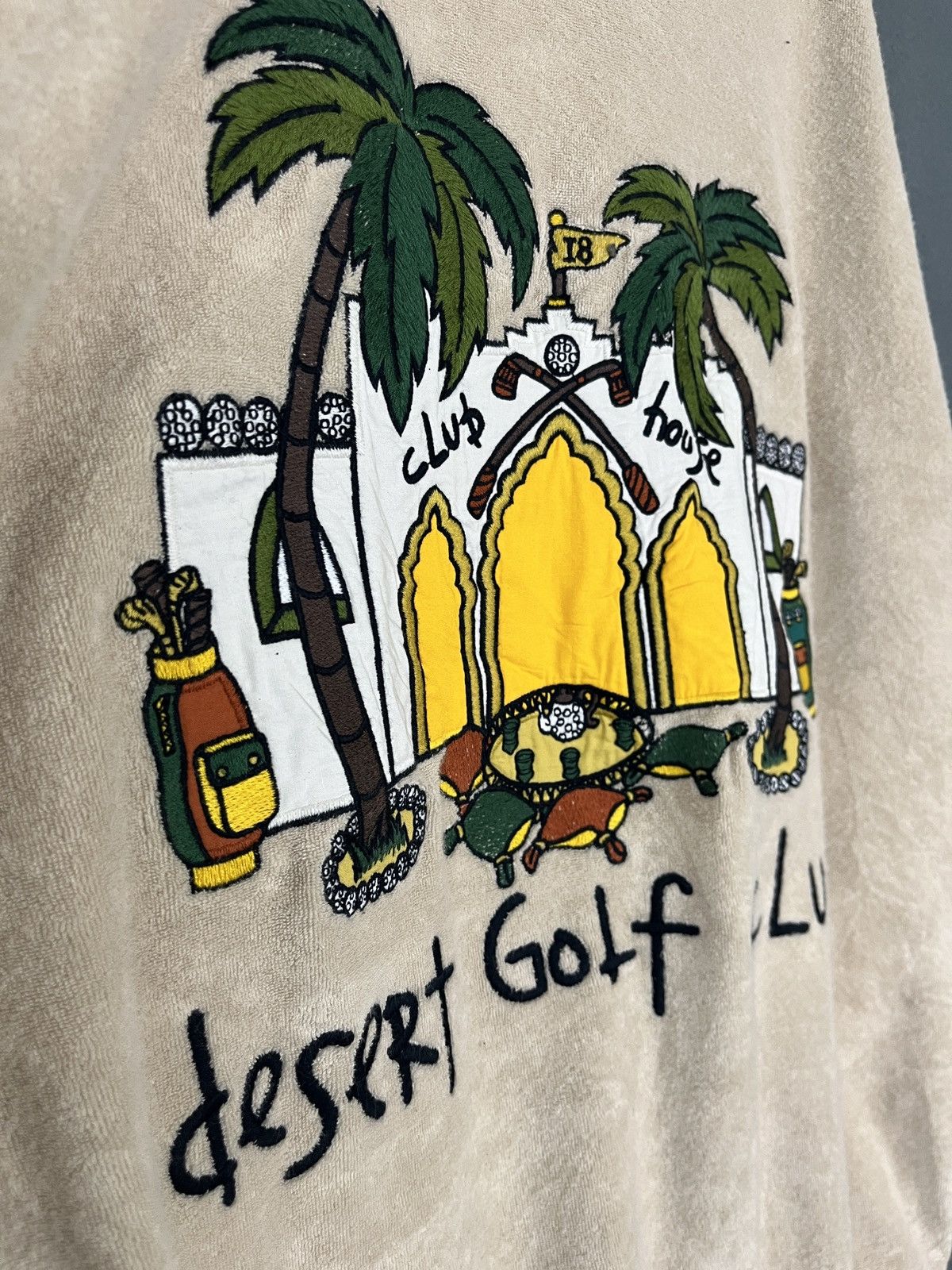 Jean Charles De Castelbajac × Vintage Castelbajac Embroidered Velvet AOP Backhit Sweatshirt Size US M / EU 48-50 / 2 - 4 Thumbnail