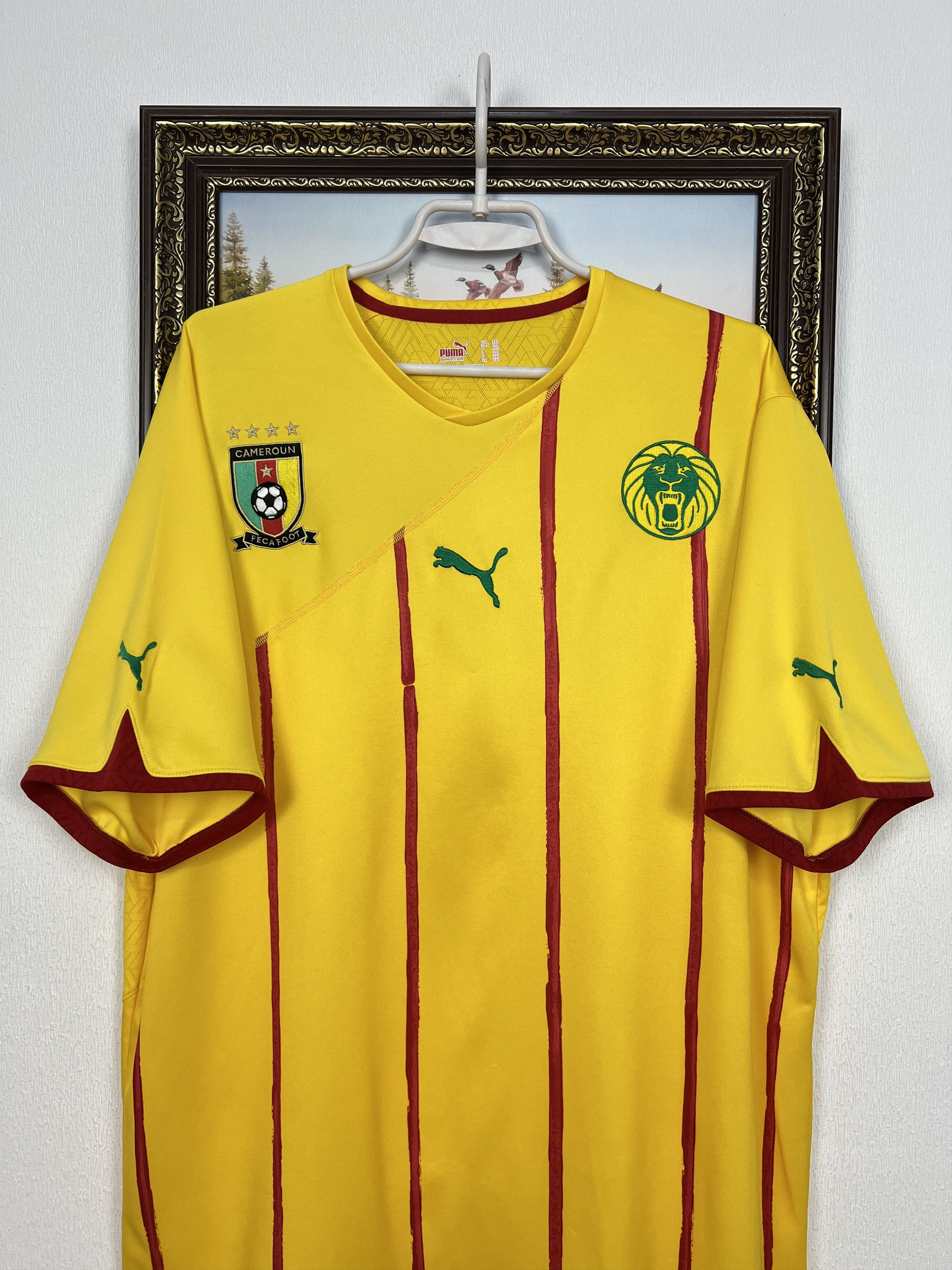 Puma Cameroon Away football shirt 2010 Soccer Puma Jersey Size US XXL / EU 58 / 5 - 2 Thumbnail