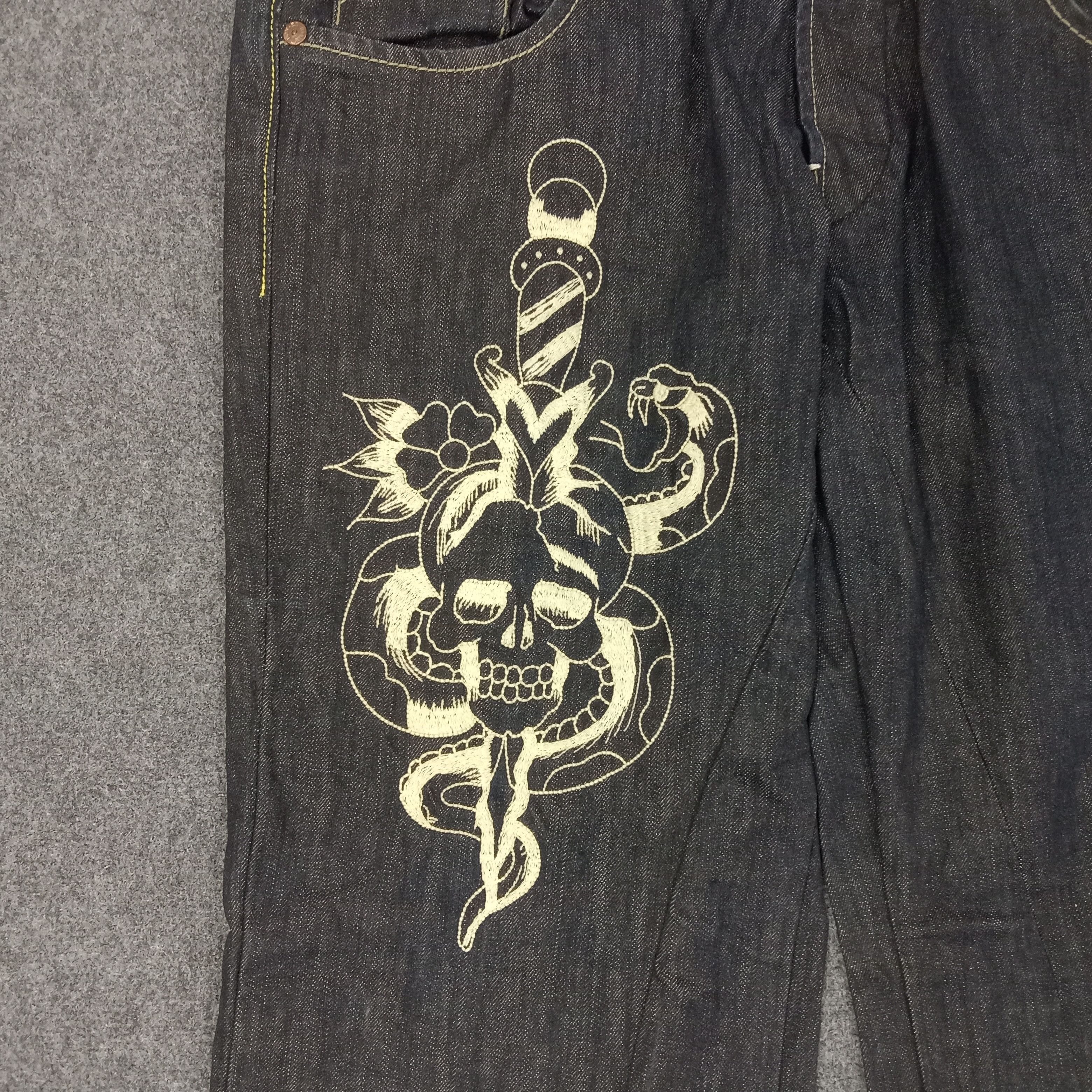 Ed Hardy Ed Hardy by Christian Audigier American Denim Jeans C258N15 Size US 38 / EU 54 - 2 Thumbnail