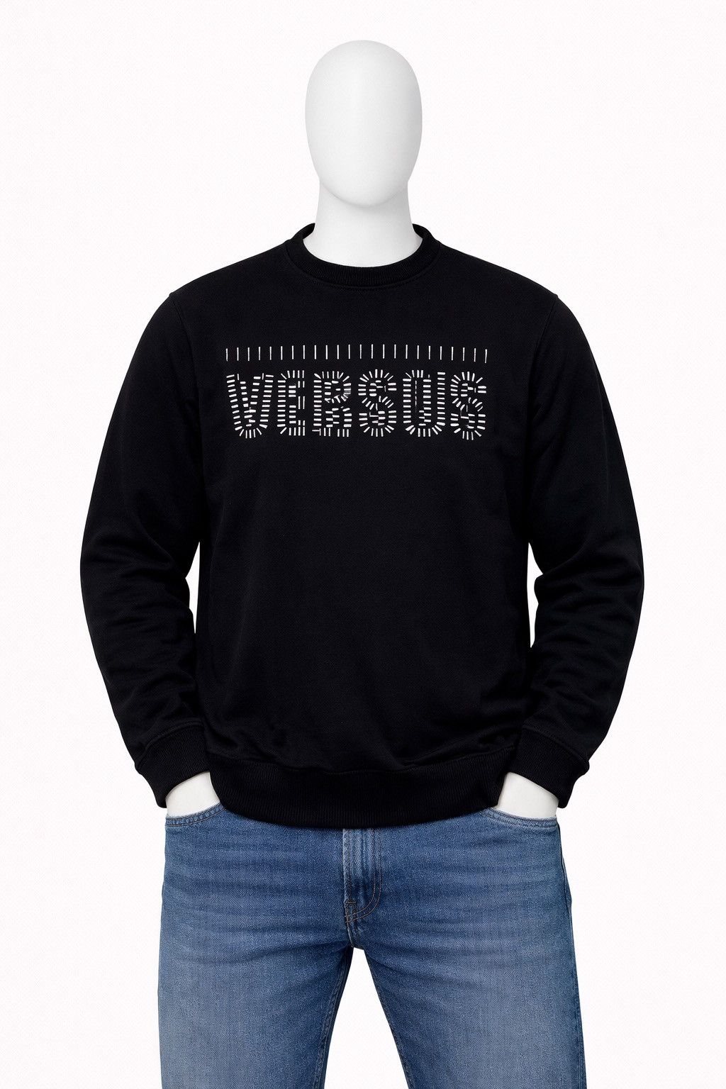 Versus Versace Versus Versace Big Logo Black Sweatshirt Luxury Size XL Size US XL / EU 56 / 4 - 1 Thumbnail