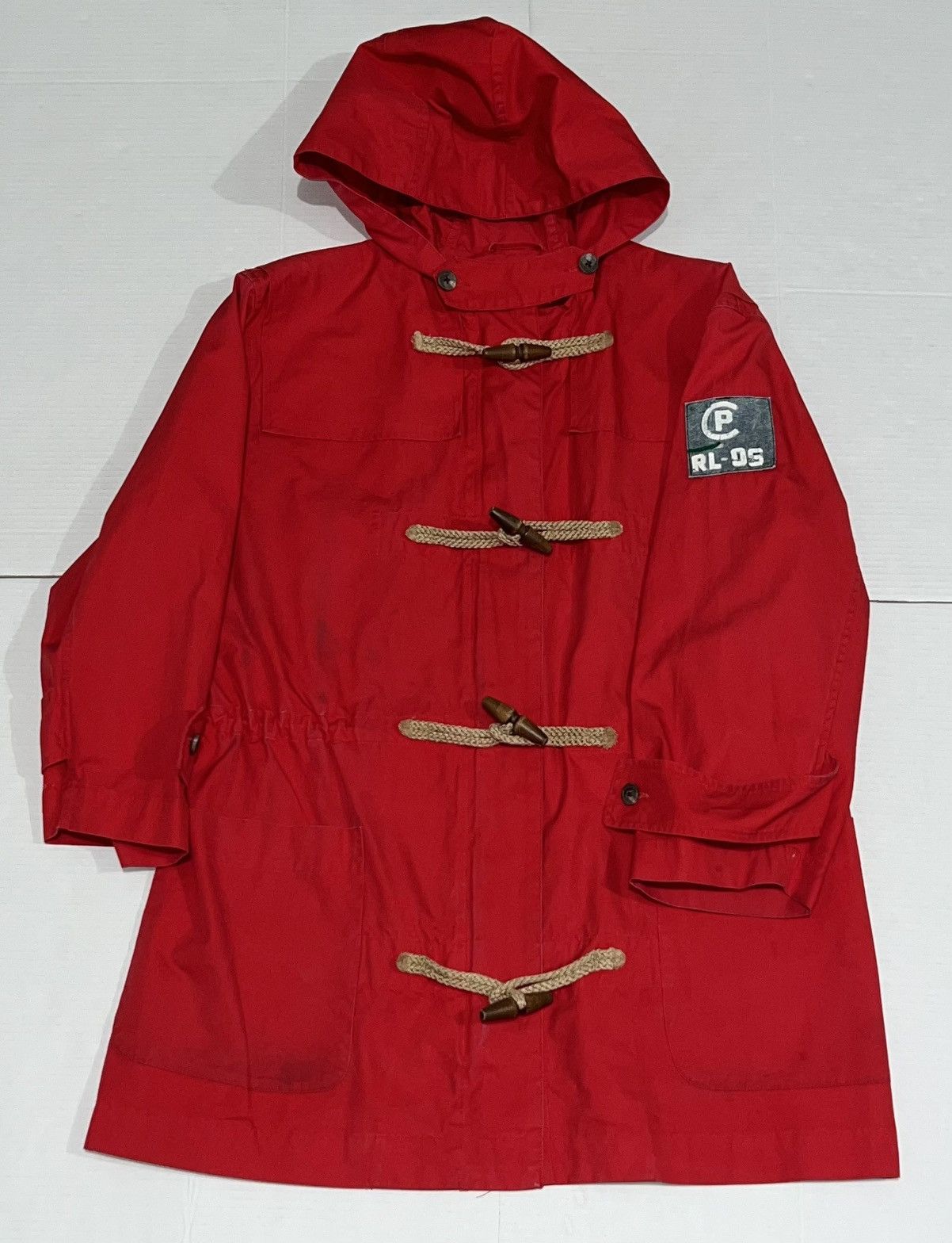 Polo Ralph Lauren Vintage 90s Polo Ralph Lauren Cp Rl-93 Red Duffel Jacket S Size US S / EU 44-46 / 1 - 1 Thumbnail