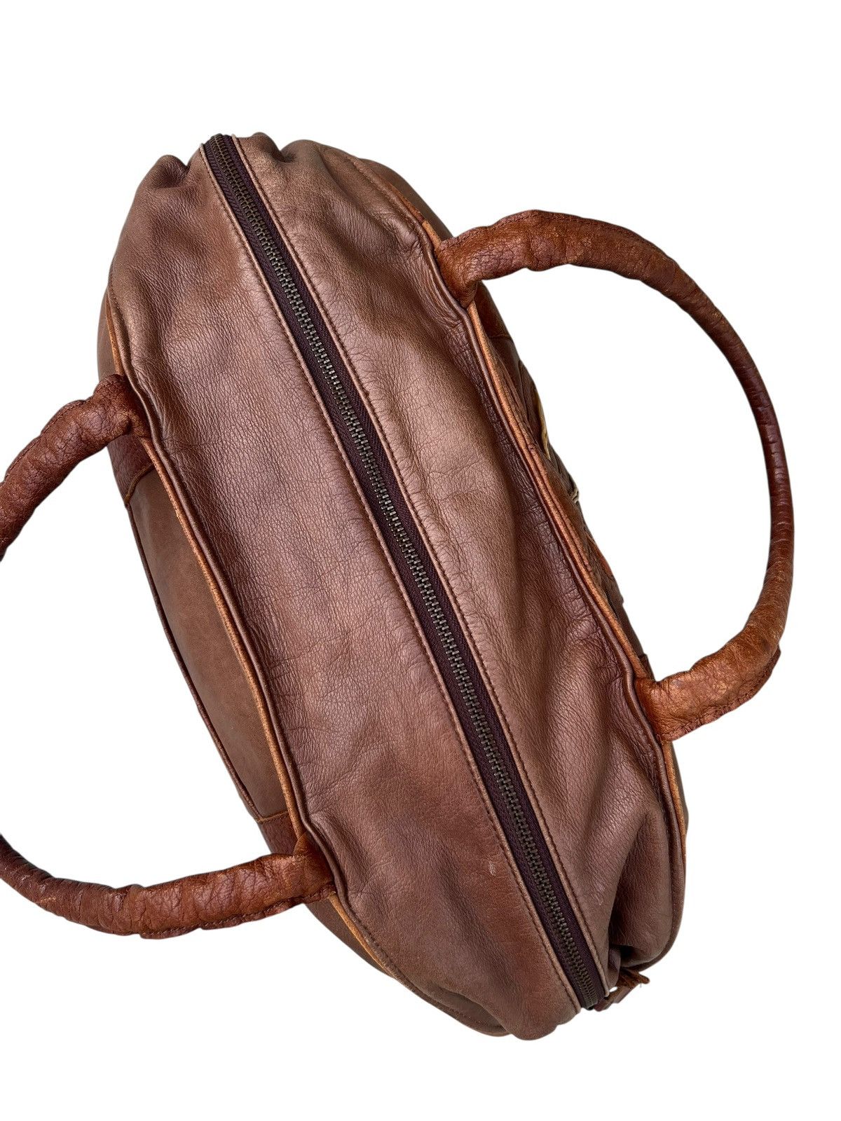 Leather Ibiza Japan Patina Brown Leather Weekend Bag Size ONE SIZE - 20 Thumbnail