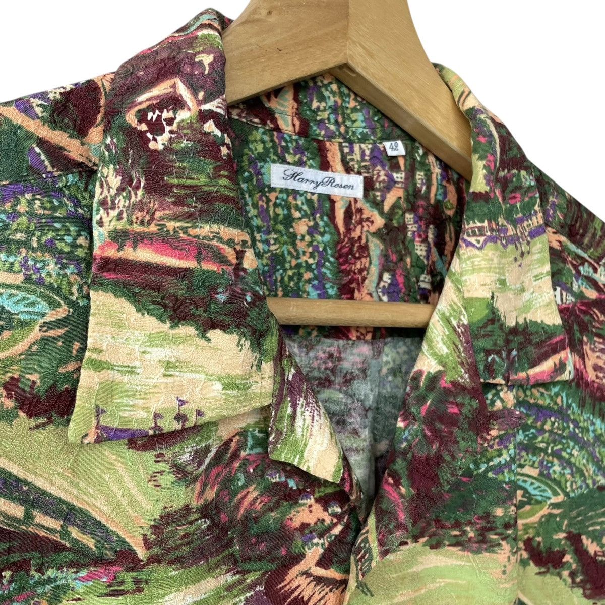 Harry Rosen Harry Rosen Canada Rayon Blend Nature Print Luxury Shirt Size US L / EU 52-54 / 3 - 4 Thumbnail