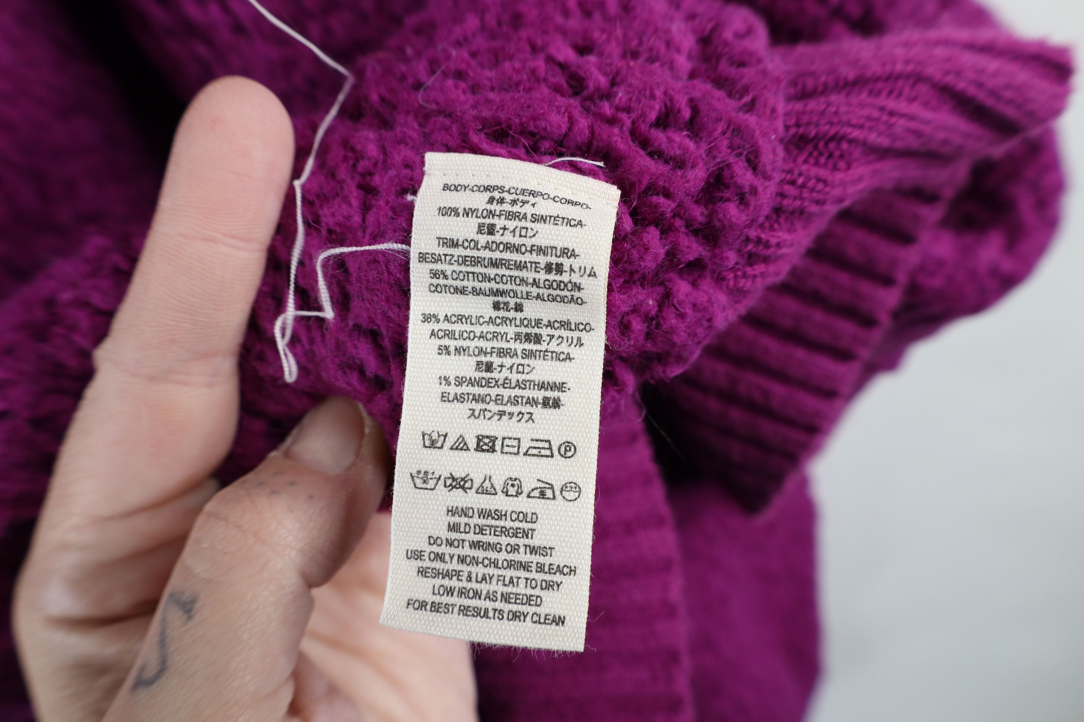 Free People × Vintage Free People Oversized Baggy Cropped Full Zip Hoodie Pink Size L / US 10 / IT 46 - 7 Thumbnail