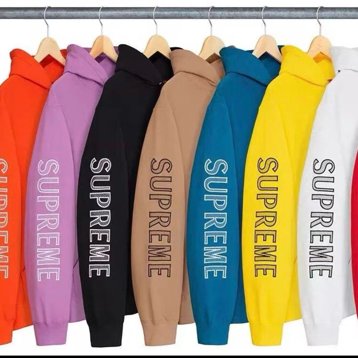 Supreme Supreme ss18 sleeve embroidery hooded sweatshirt Size US M / EU 48-50 / 2 - 8 Thumbnail