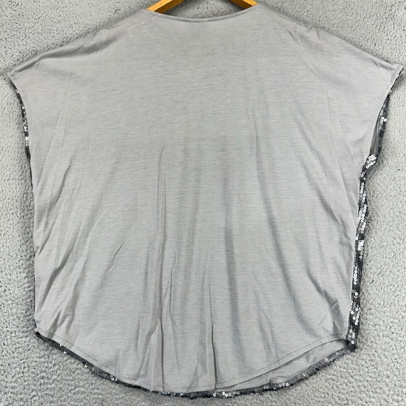 Worthington Worthington Blouse Shirt Womens XL Gray Striped Sleeveless Crewneck Vintage? No, Not Vintage Shirt Womens XL Gray Striped Sleeveless Crewneck NEW Size XL / US 12-14 / IT 48-50 - 3 Thumbnail