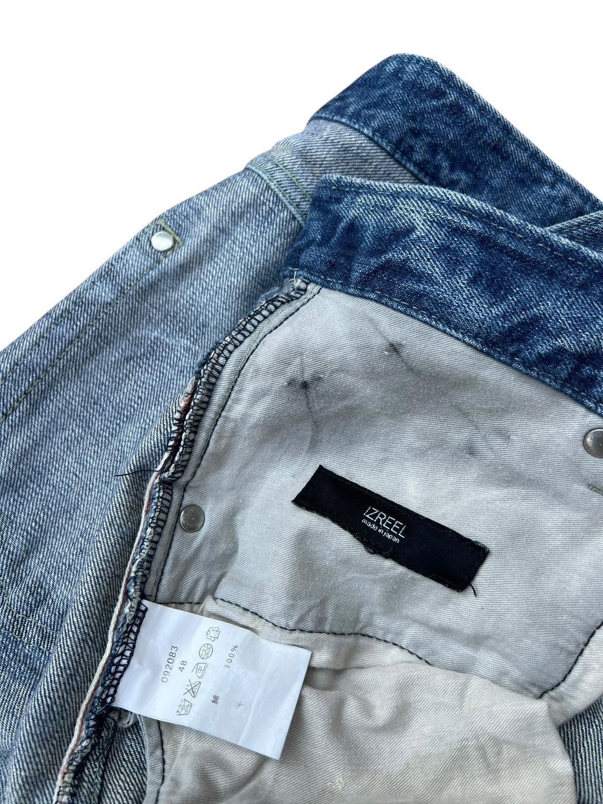 Izreel by Kazuhiro Takakura Distressed Denim Selvedge Jeans