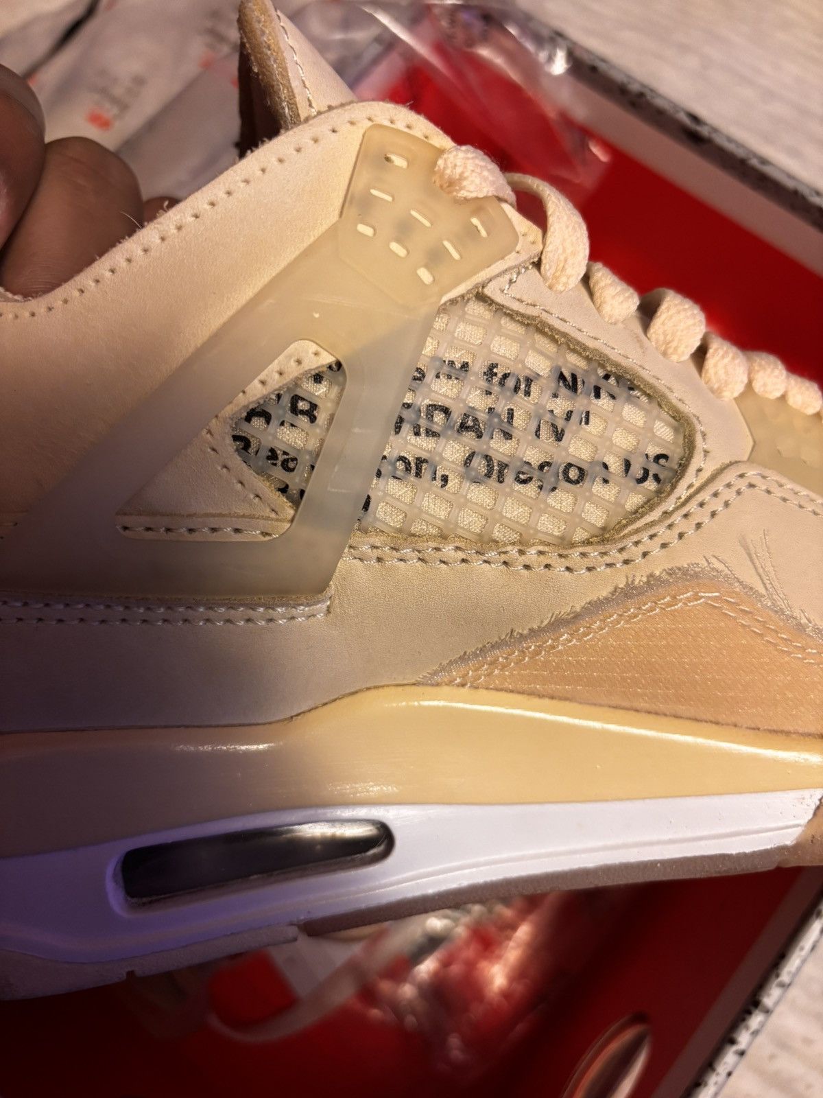Jordan Brand × Off-White Air Jordan 4 x Off White Sail Size US 5 / IT 35 - 10 Thumbnail