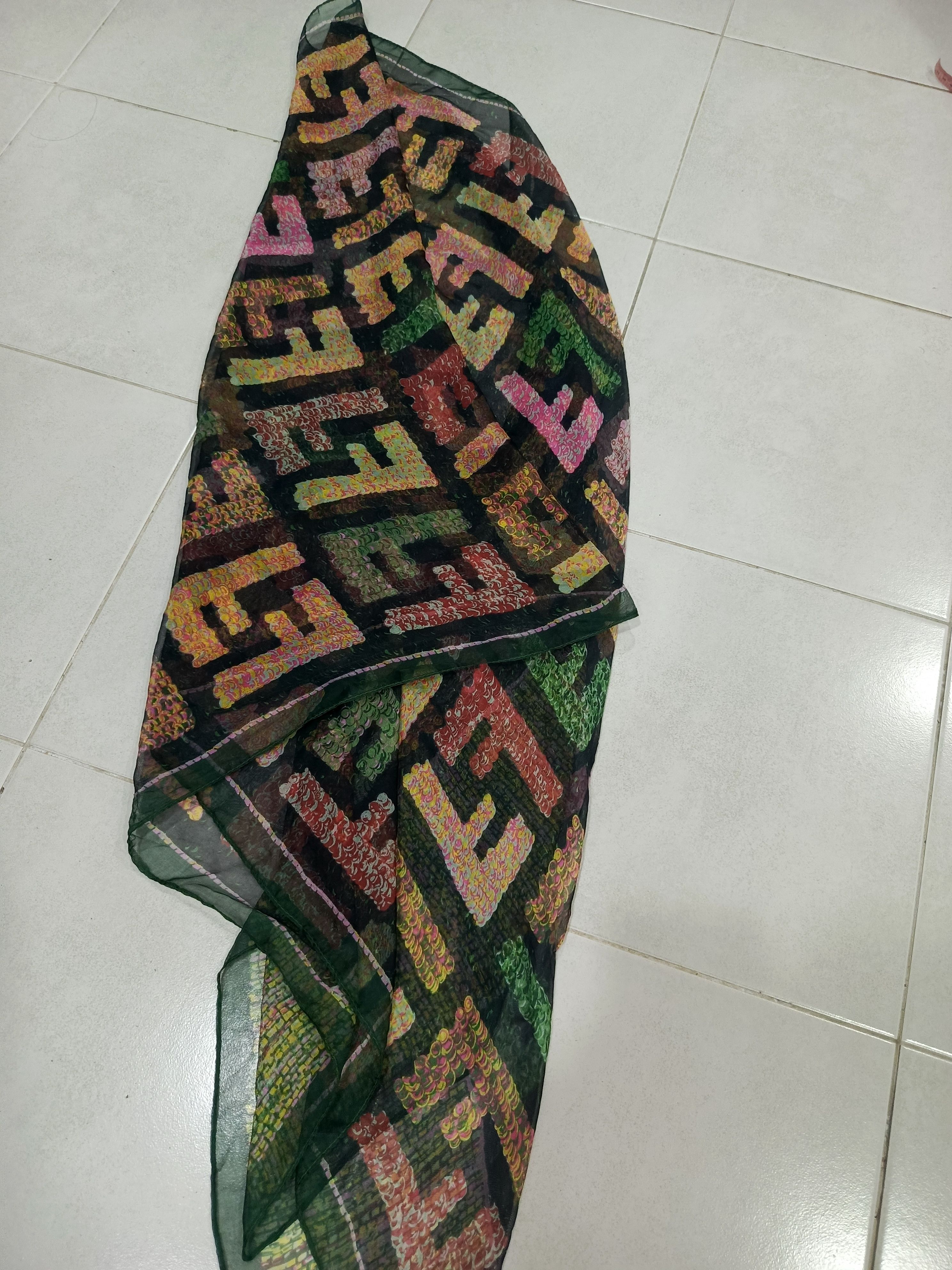 Fendi Fendi FF logo silk scarf. Size ONE SIZE - 1 Thumbnail