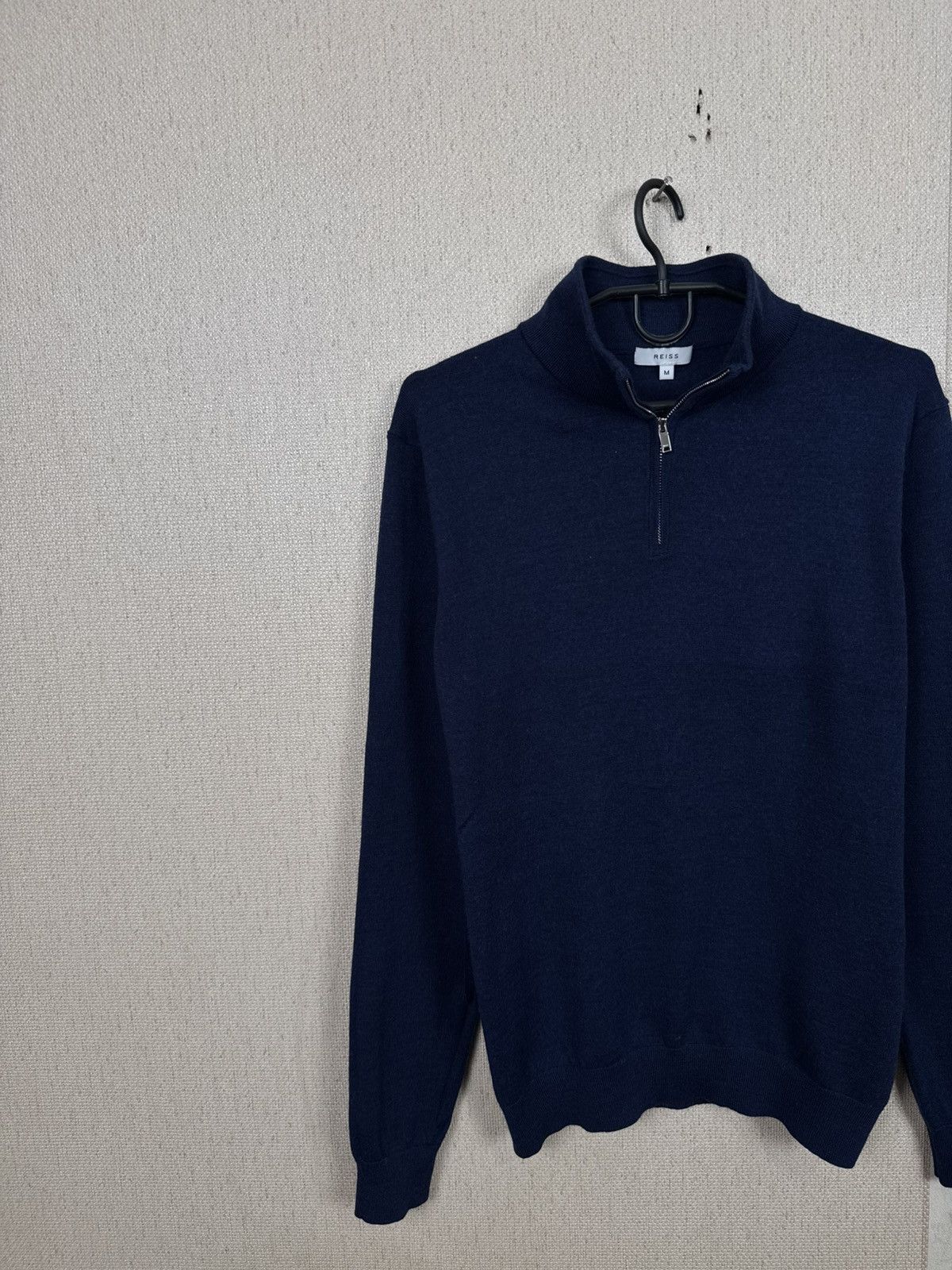 Reiss Reiss Sweartshirt 1/4 Zip Wool Luxury Mens Blue Navy M Size US M / EU 48-50 / 2 - 3 Thumbnail