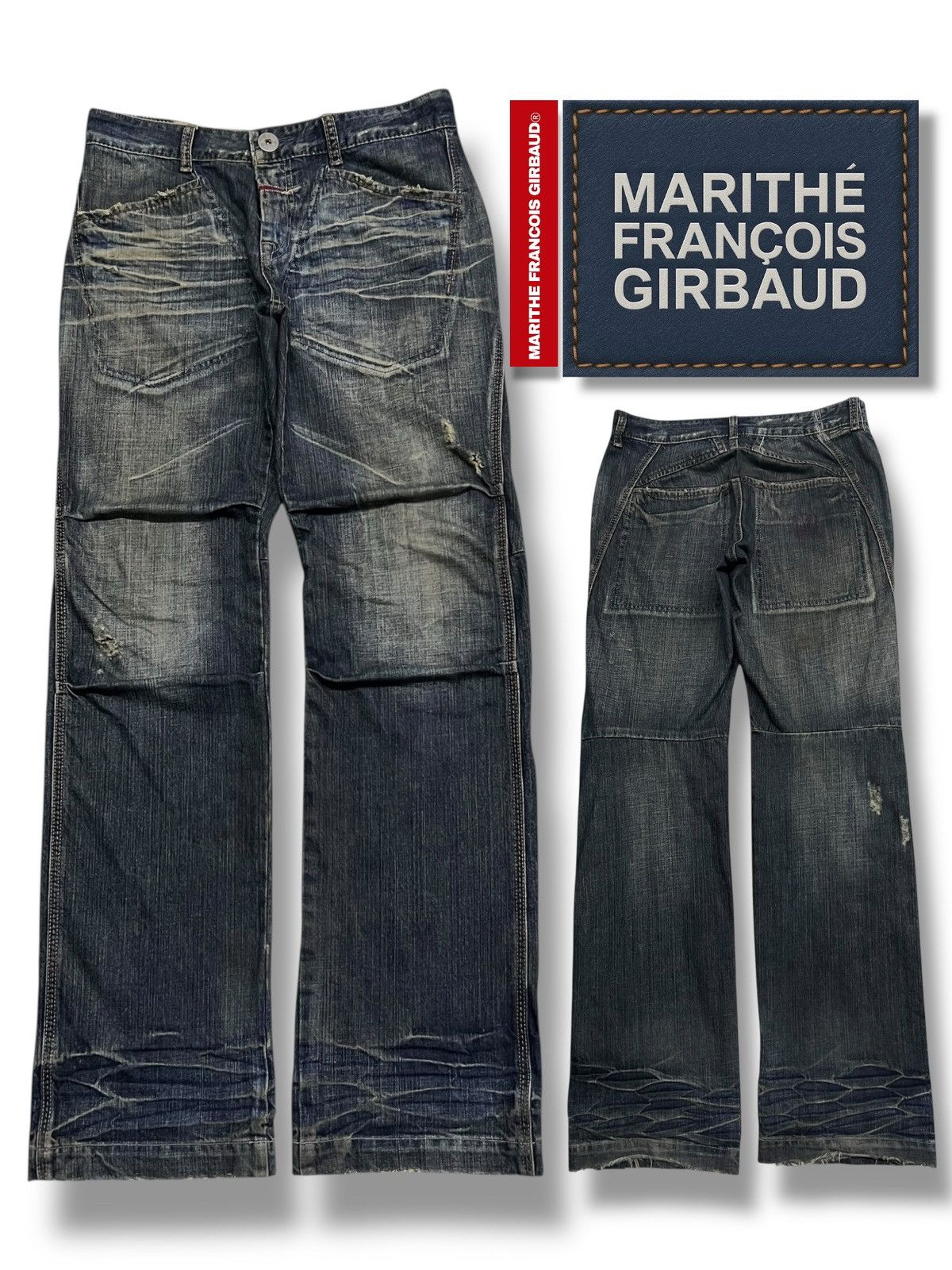 Marithe + Francois Girbaud Vintage 90s Marithé + François Girbaud MFG - Y2K Carpenter Size US 32 / EU 48 - 1 Thumbnail