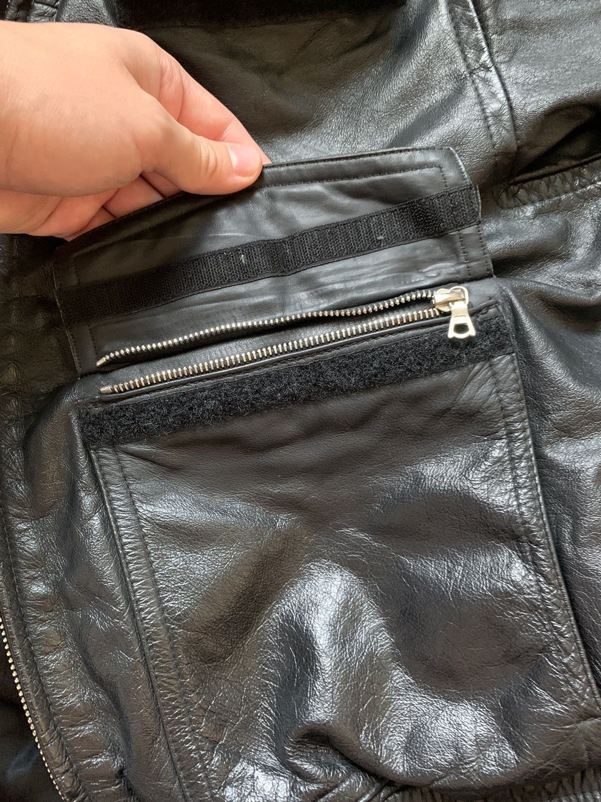 Hysteric Glamour Polizei Vintage OG German Leather Boxy Black Zip Jacket Rare Size US L / EU 52-54 / 3 - 16 Thumbnail