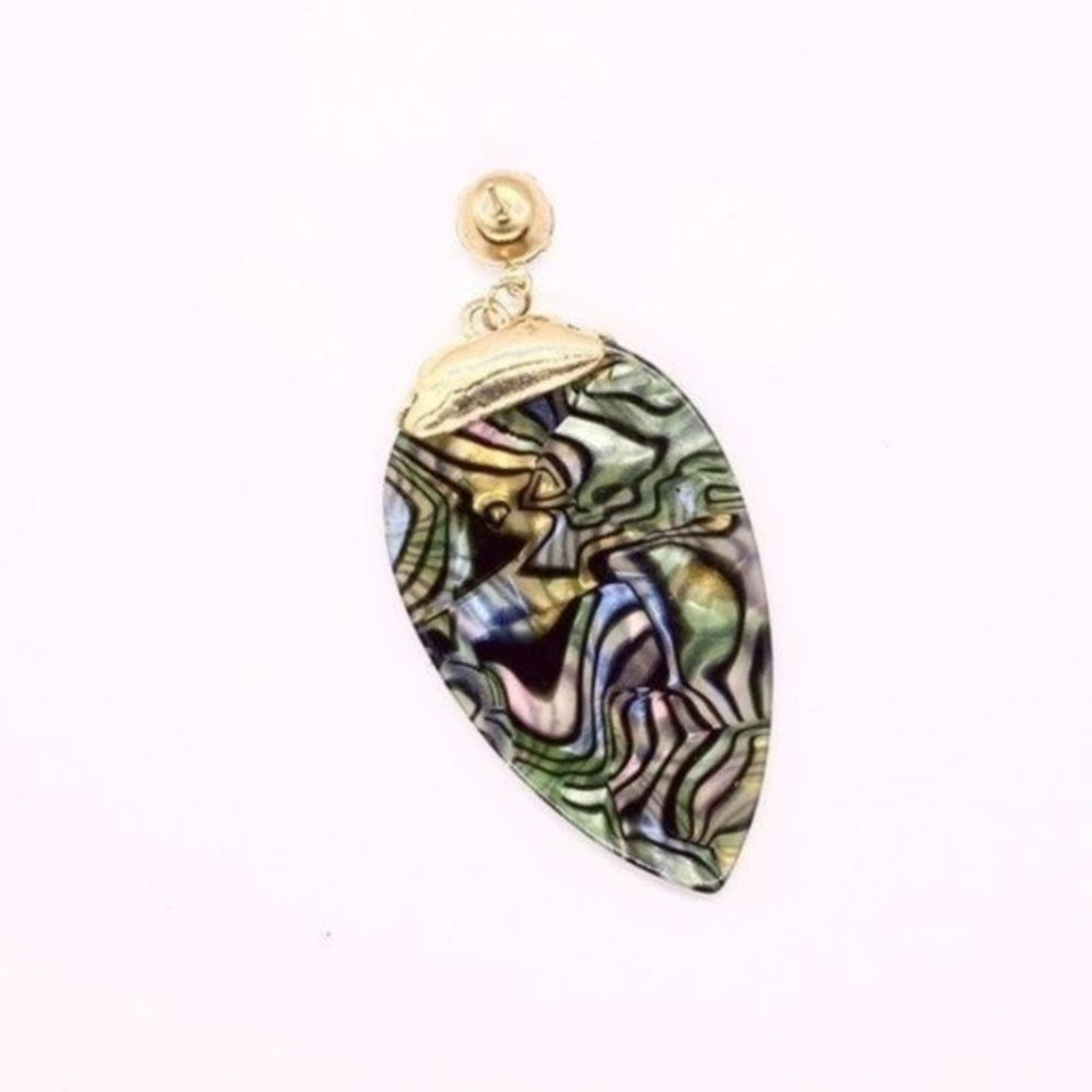 Other NWT Abalone Colored Gold-Tone Pear Dangle Earrings Size ONE SIZE - 4 Thumbnail