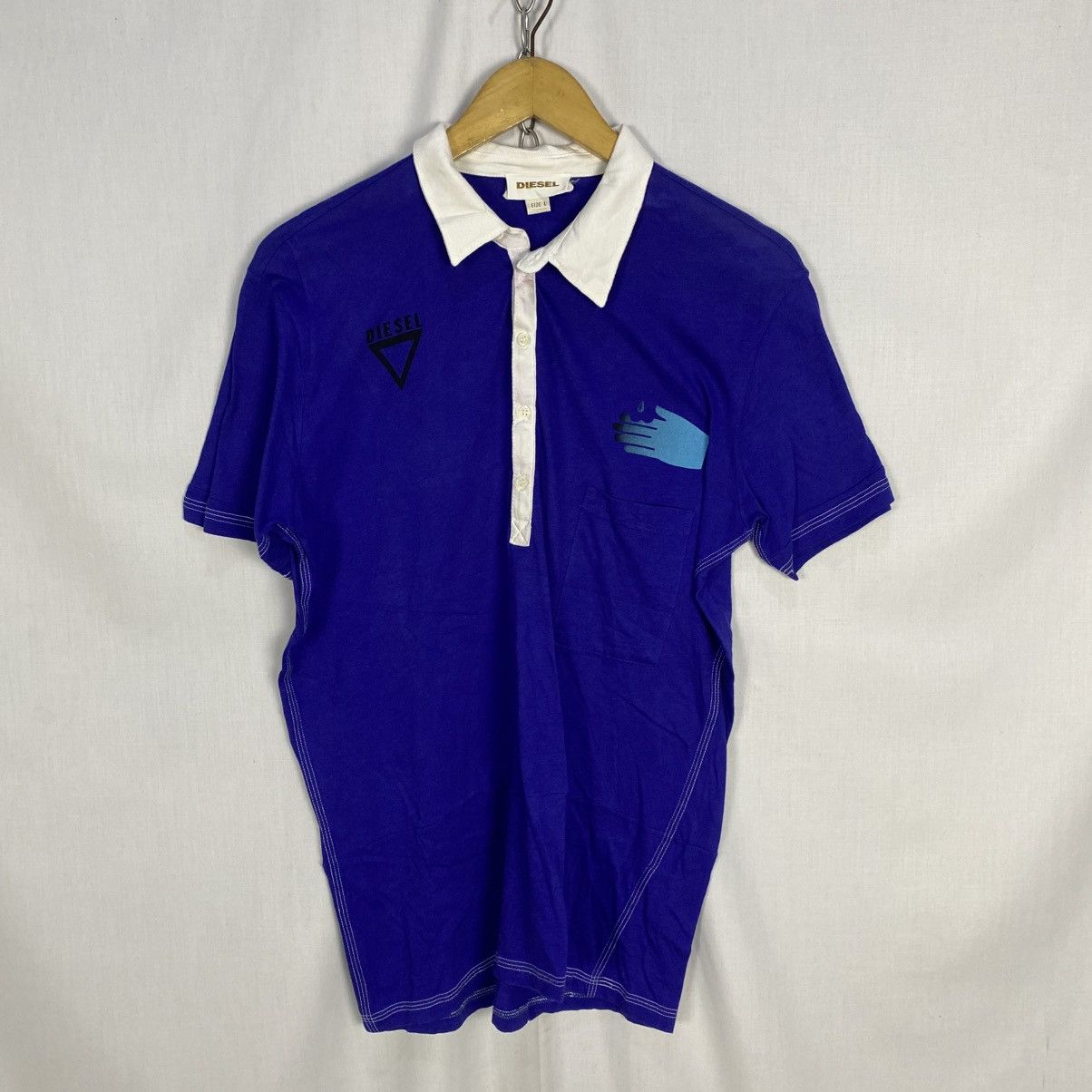 Diesel Diesel Alchemist Vintage Poloshirt Blue Size L / US 10 / IT 46 - 2 Thumbnail