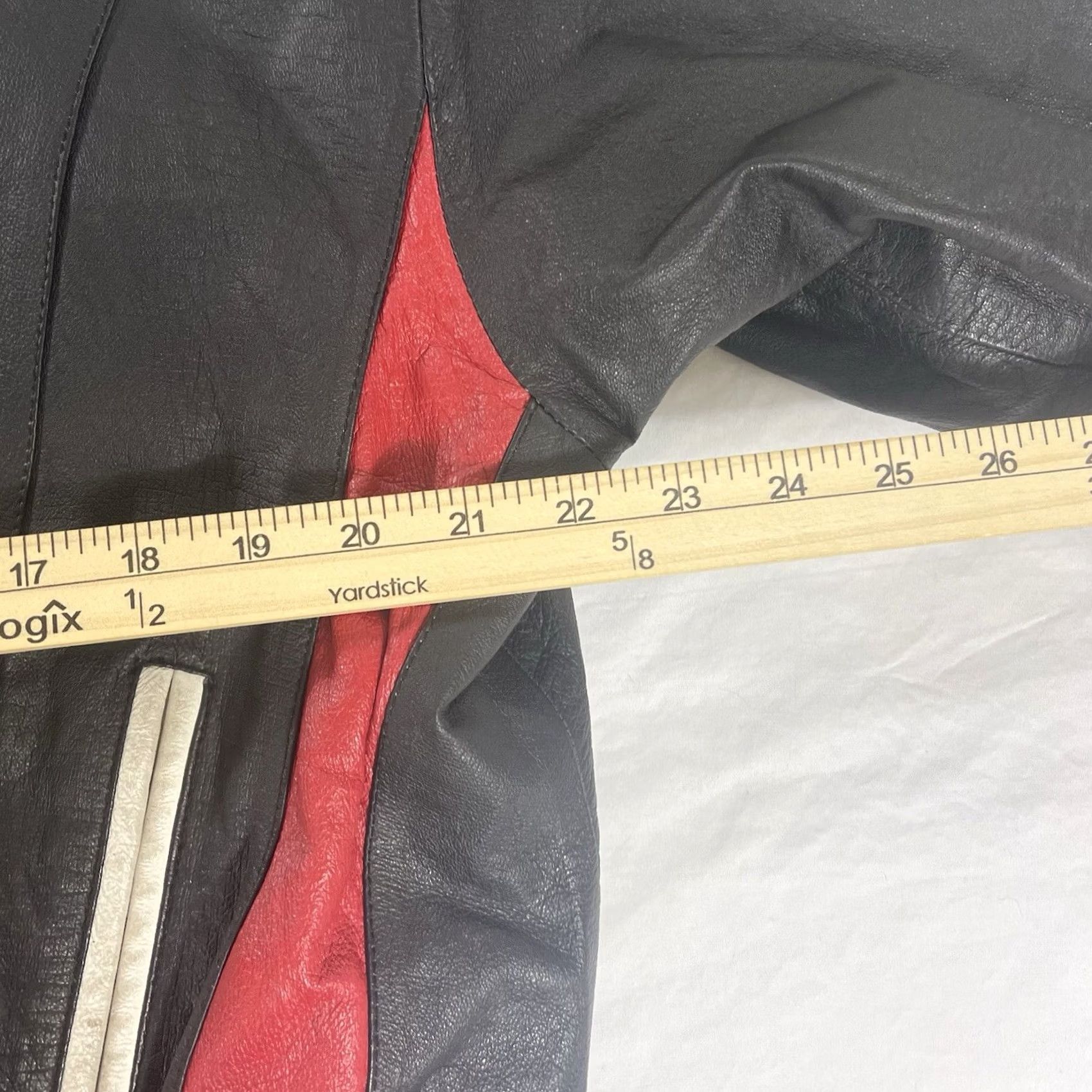 Vintage VINTAGE Extreme Leather Jacket Biker Men's L Black AMERICAN FLAG Pockets Zip 90s Halloween? Size US L / EU 52-54 / 3 - 5 Thumbnail