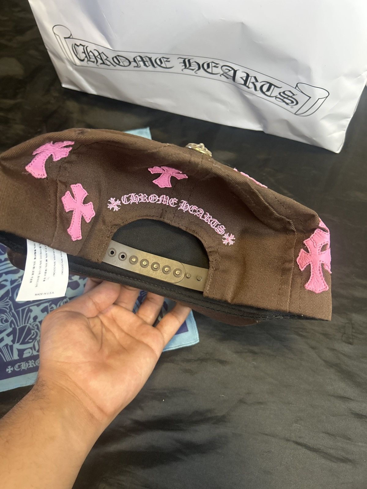 Chrome Hearts Chrome Hearts Pink/Brown Hat with Pink Patches. STUPID RARE. Size ONE SIZE - 4 Thumbnail