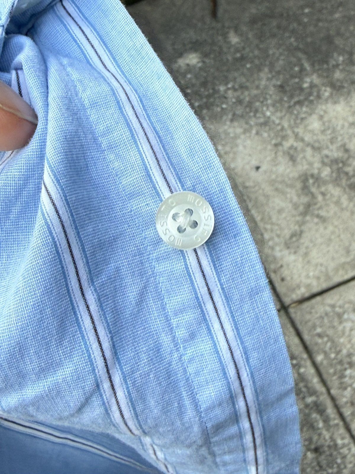Mossimo 90s Light Blue Poplin Striped Long-Sleeve Cotton Shirt Size US S / EU 44-46 / 1 - 6 Thumbnail