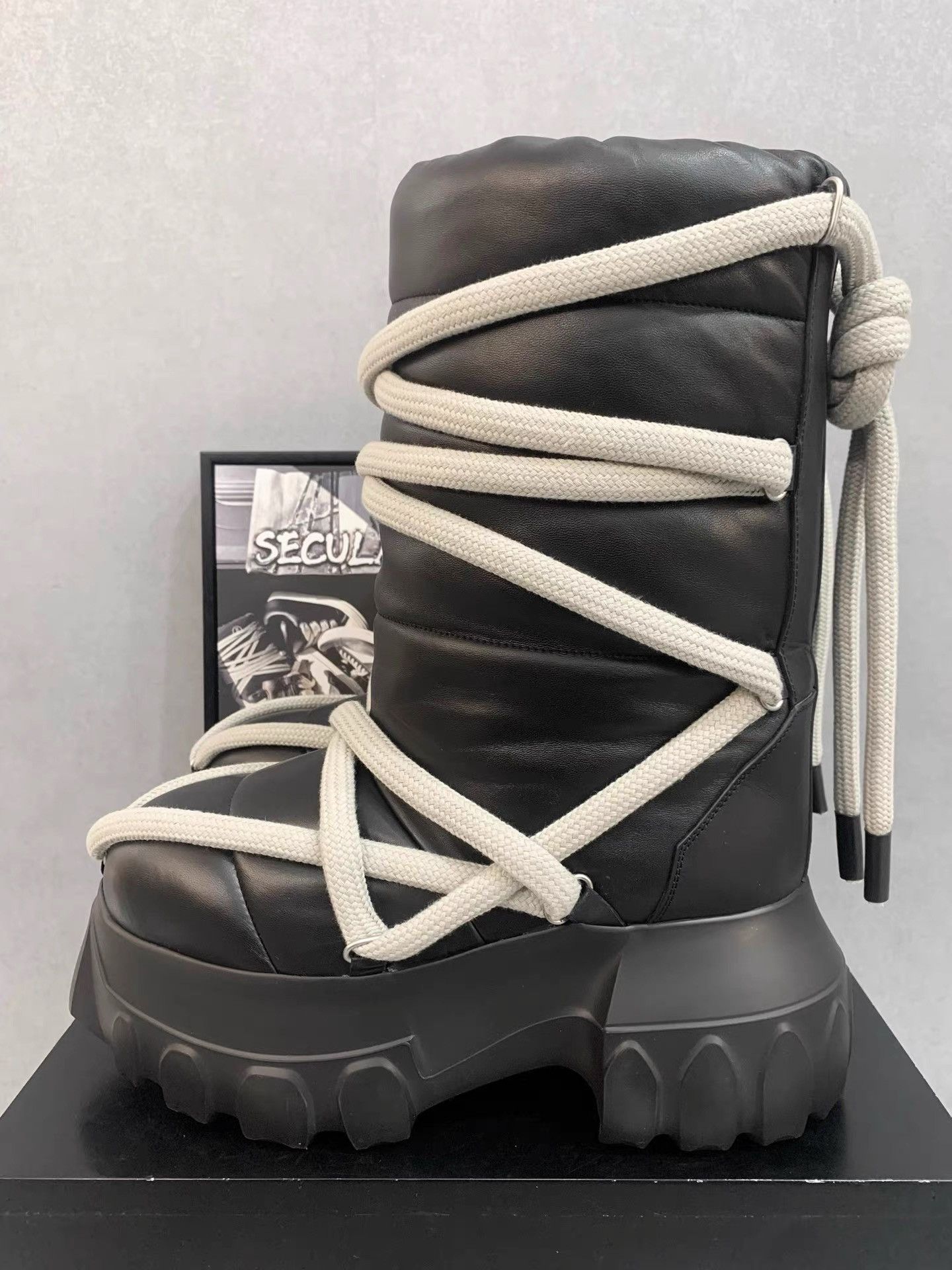 Rick Owens Rick Owens 24FW Lambskin Puffy Octopus Sole Boots K34 Size US 9 / EU 42 - 2 Thumbnail