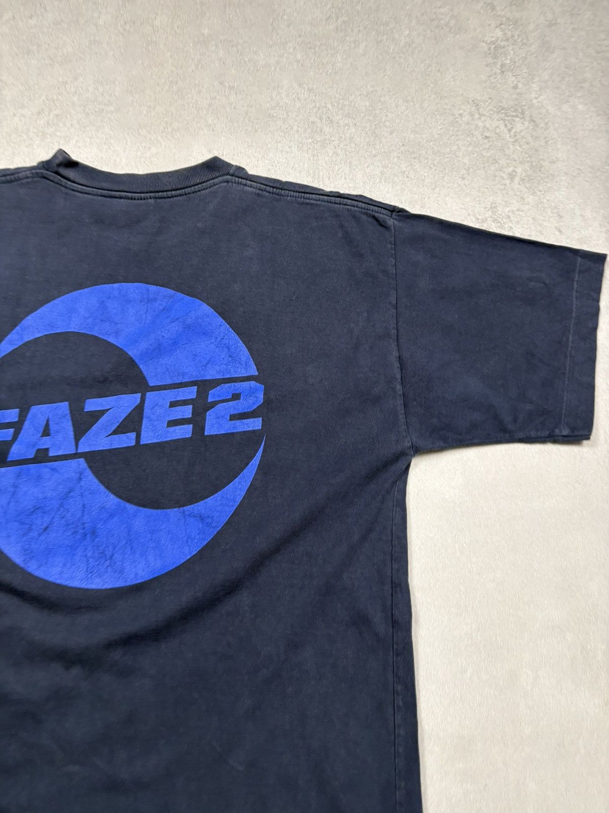 Band Tees Vintage FAZE2 London Graphic T-Shirt Navy Blue Band DJ Rock Size US L / EU 52-54 / 3 - 12 Thumbnail