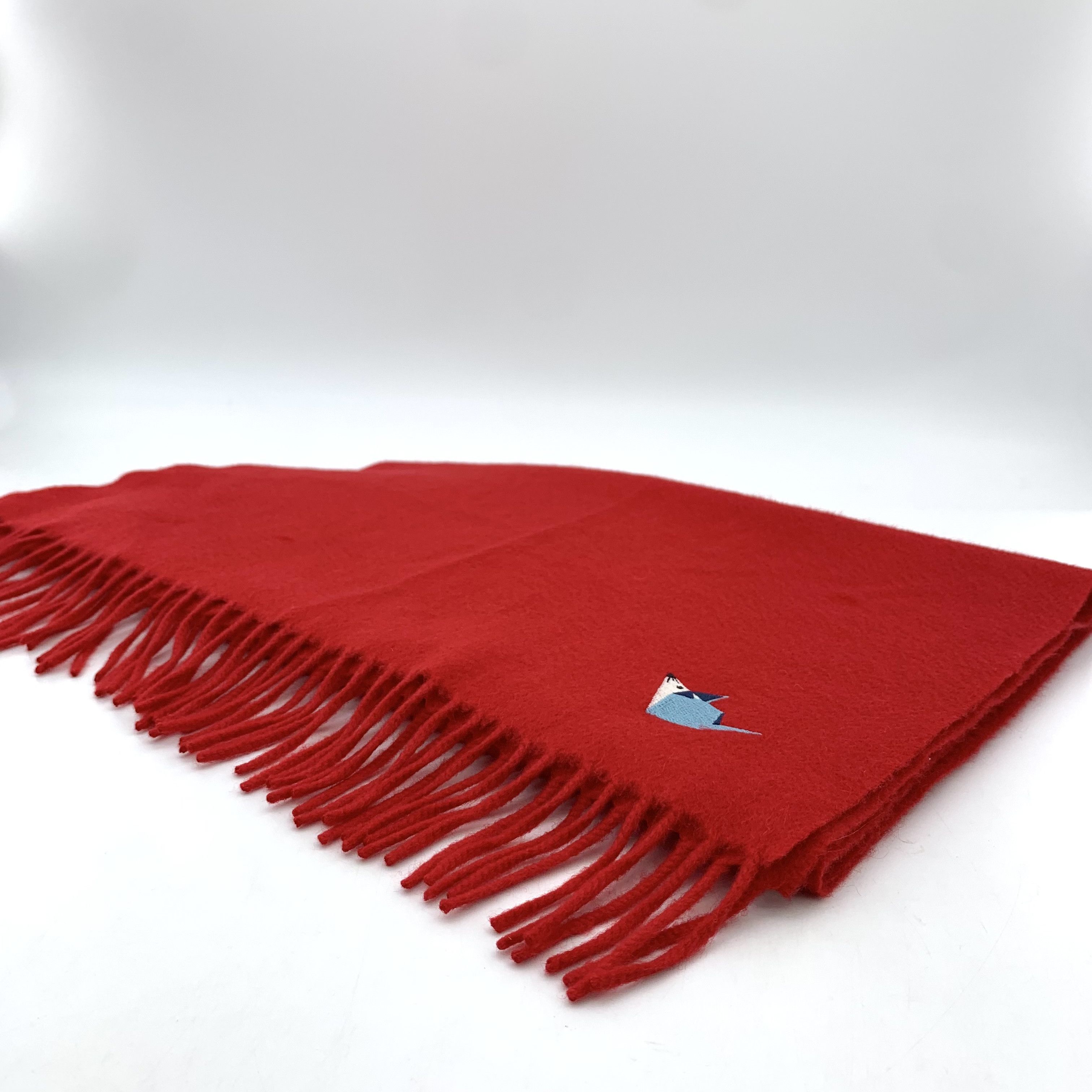 Loro Piana Loro Piana Embroidered Cashmere Scarf Red (46×185cm) Size ONE SIZE - 2 Thumbnail