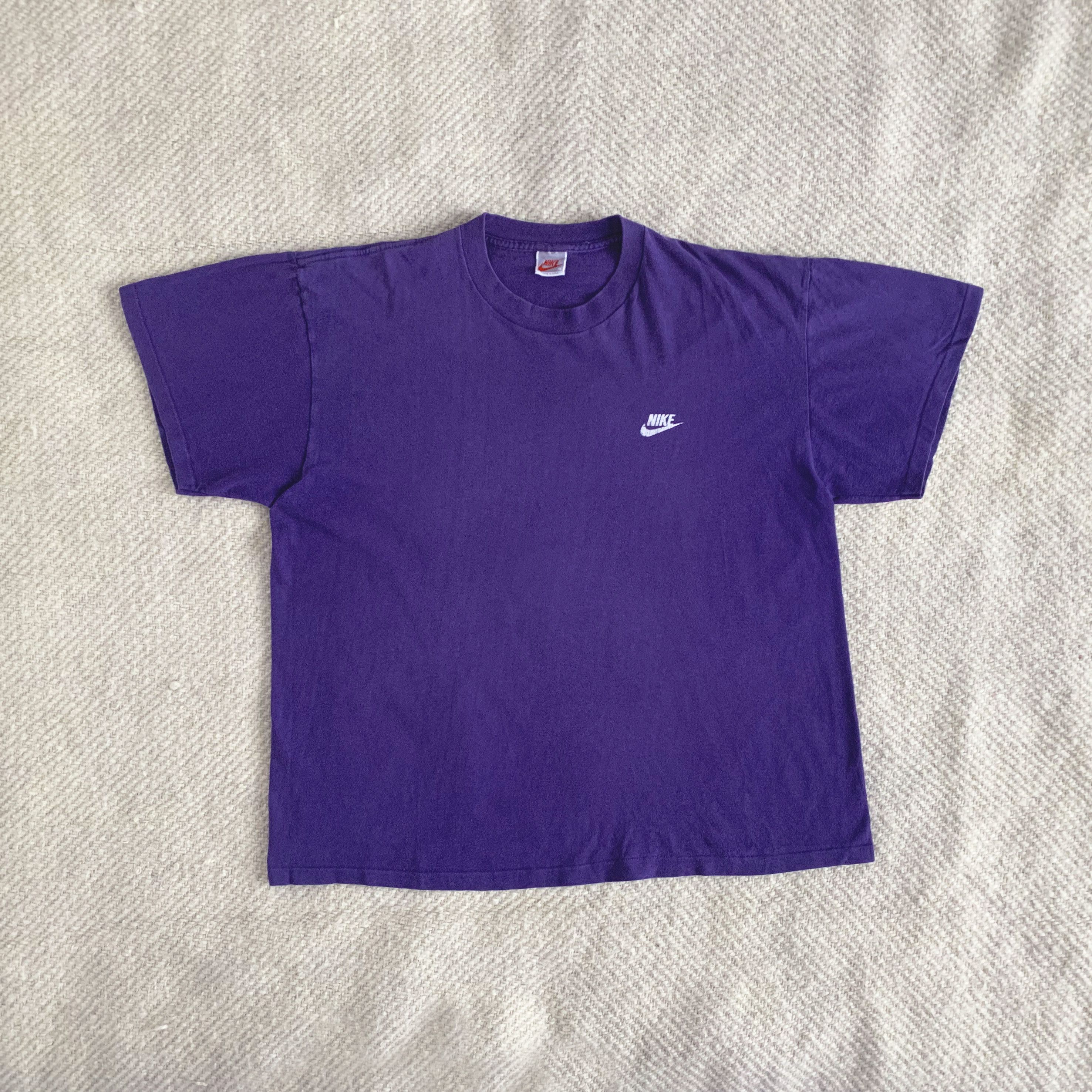 Nike NIKE T shirt Vintage 90s Single Stitch Tee Boxy Fit Purple Size US XL / EU 56 / 4 - 1 Thumbnail