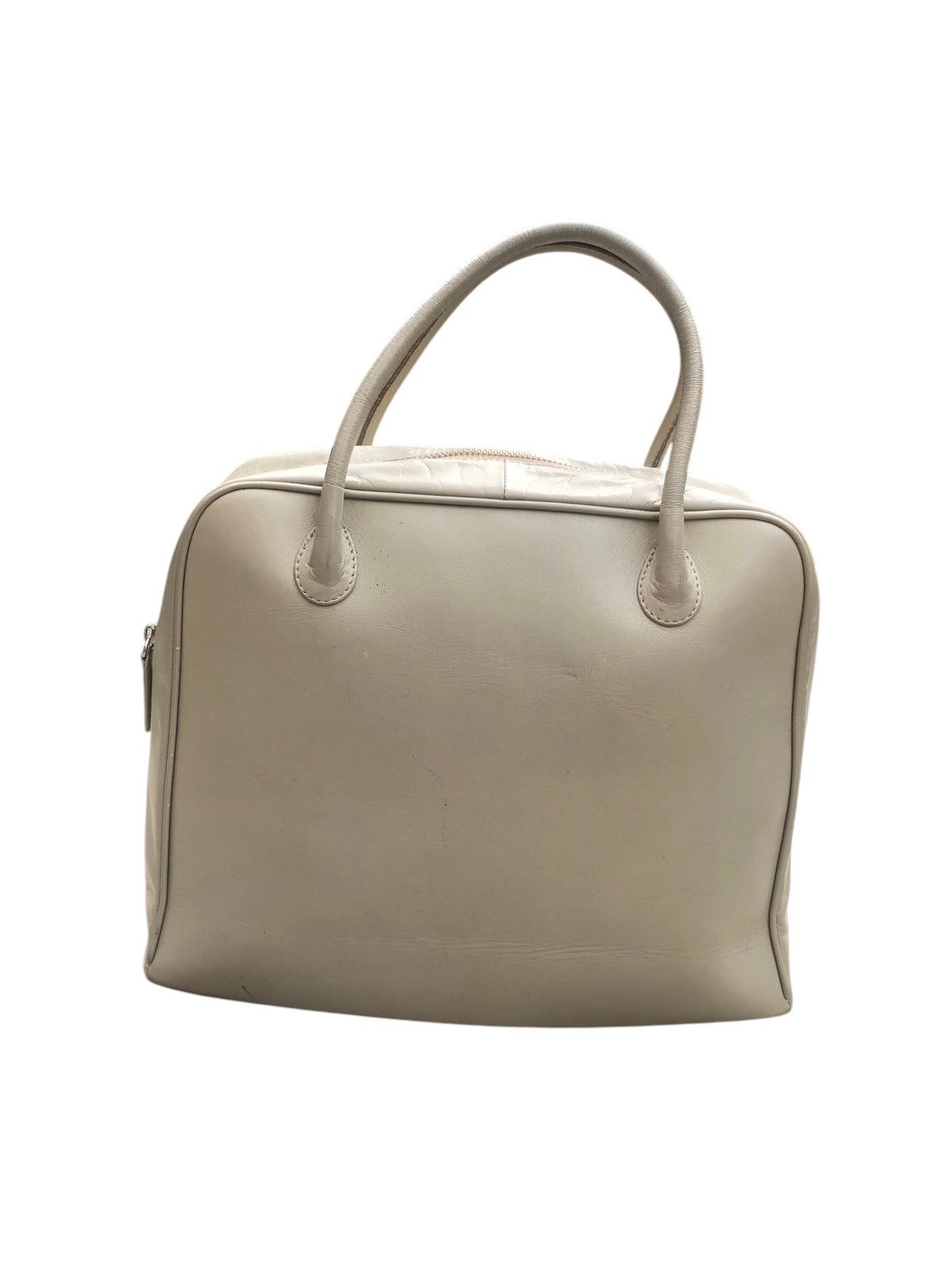Helmut Lang 🔥Vintage HELMUT LANG Square Cream Archive Designer Tote Bag Size ONE SIZE - 4 Thumbnail