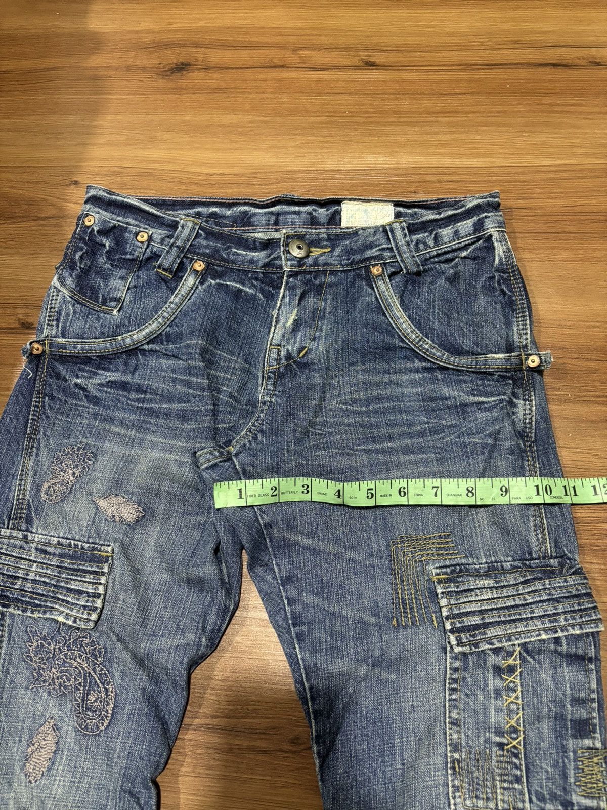 Japanese Brand × Vintage Vintage Antgauge Sashiko Distress Denim Jeans Size US 31 - 13 Thumbnail