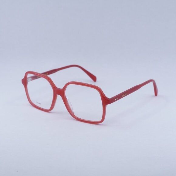 Celine Celine CL50126I 066 Eyeglasses Translucent Red 55mm Square Size ONE SIZE - 1 Thumbnail