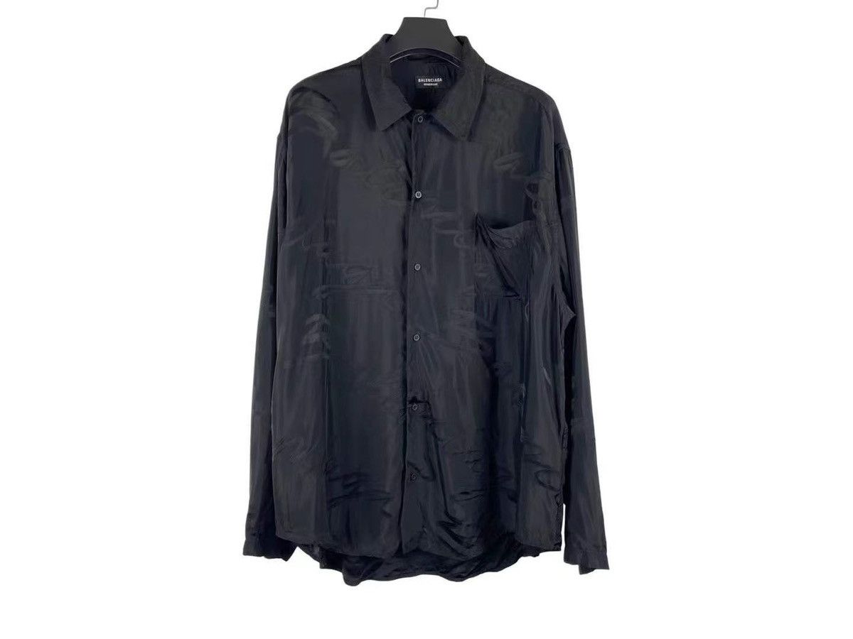 Balenciaga Balenciaga Monogram Prints Logo Shirt Size US S / EU 44-46 / 1 - 1 Thumbnail
