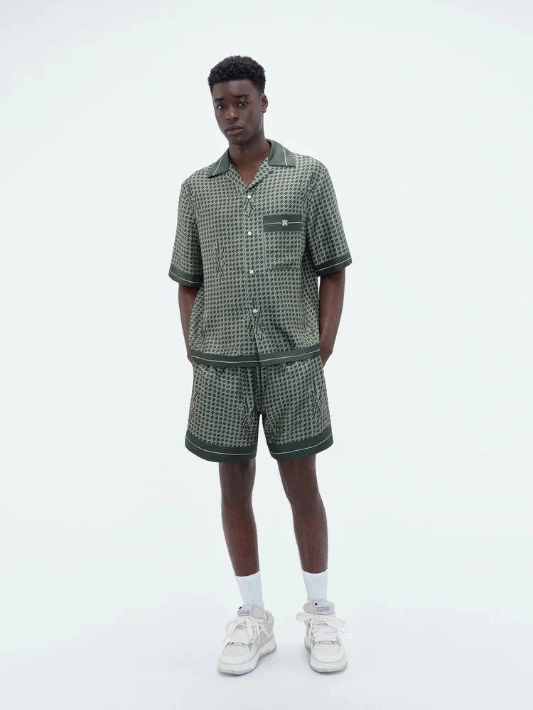 Amiri o1mle0426 Amiri Houndstooth Bowling Shirt in Multicolor Size US M / EU 48-50 / 2 - 3 Thumbnail