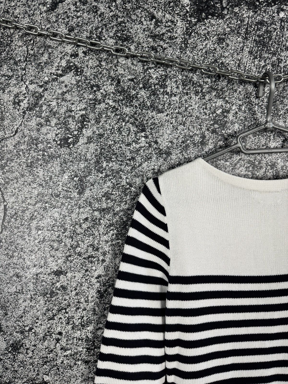 Lauren Ralph Lauren Lauren Ralph Lauren Denim Knit Striped Sweater Anchor Logo Size M / US 6-8 / IT 42-44 - 12 Thumbnail