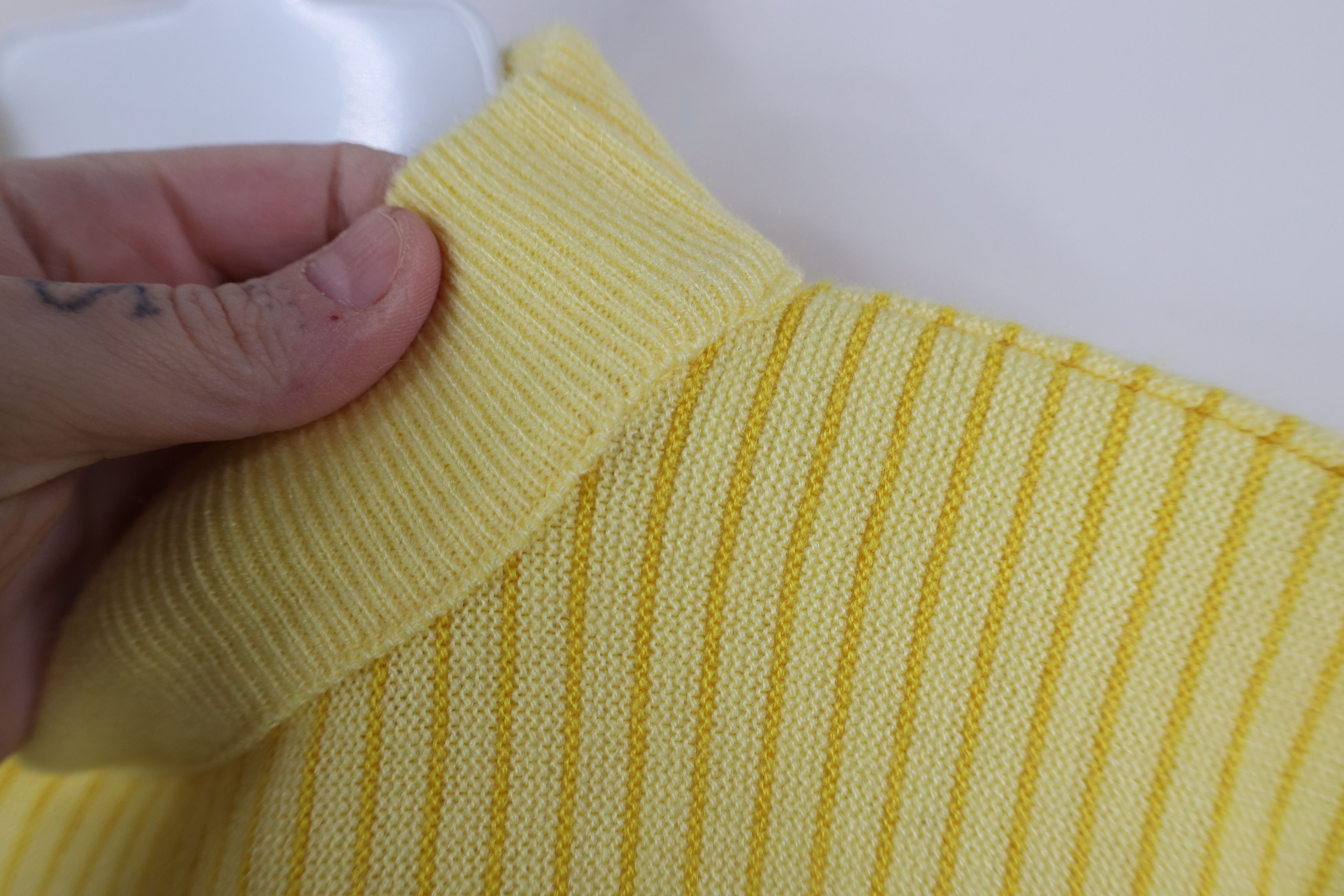 Vintage Vintage 50s Streetwear Short Sleeve Ringer Mock Neck Sweater Size US S / EU 44-46 / 1 - 6 Thumbnail