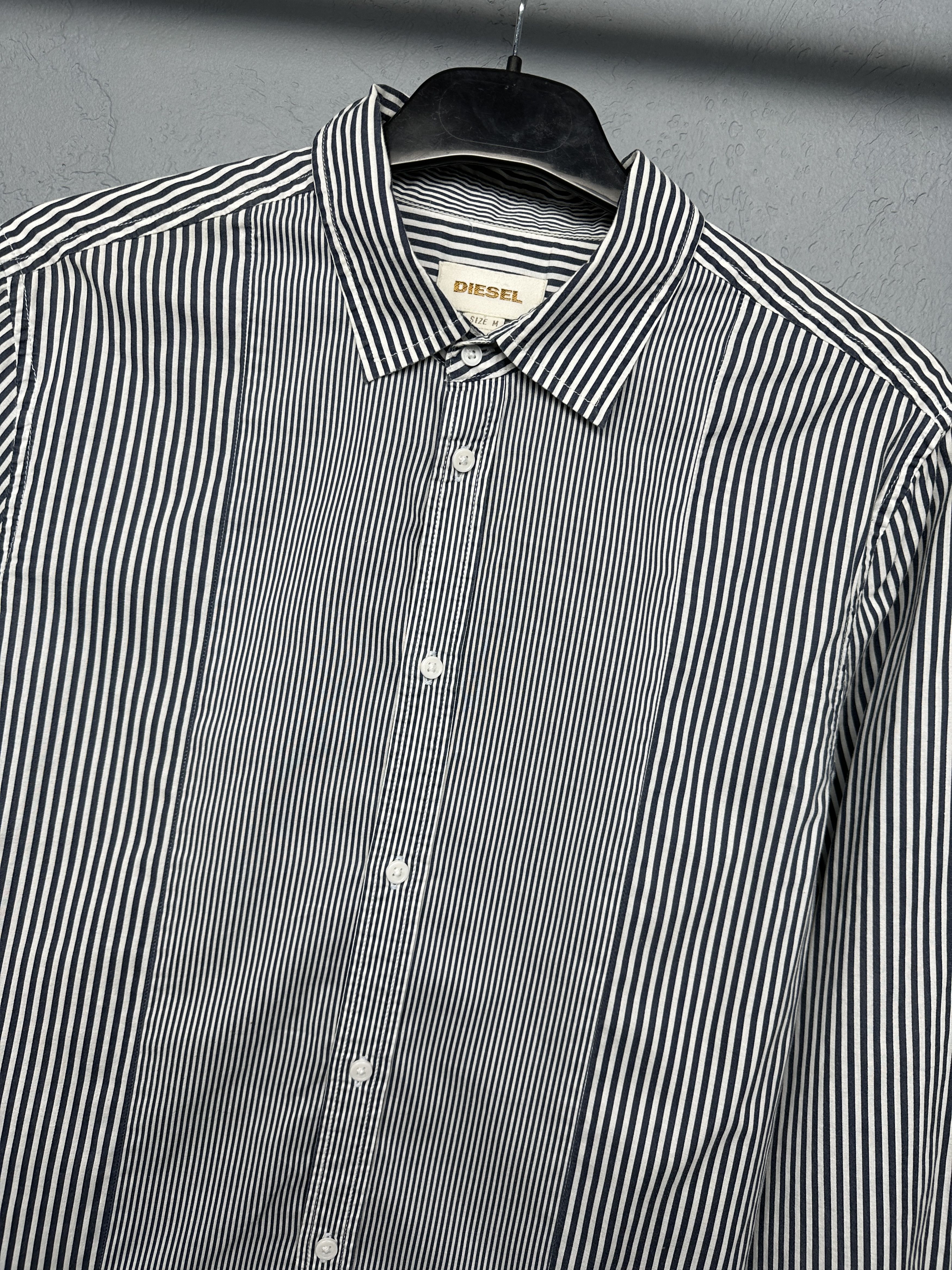 Diesel Diesel Vintage Mens Long Sleeve Striped Shirt Size US M / EU 48-50 / 2 - 2 Thumbnail