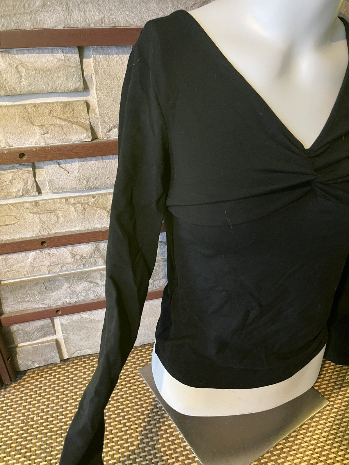 Madewell Madewell Black V Neck Shirt Size Small Size S / US 4 / IT 40 - 2 Thumbnail